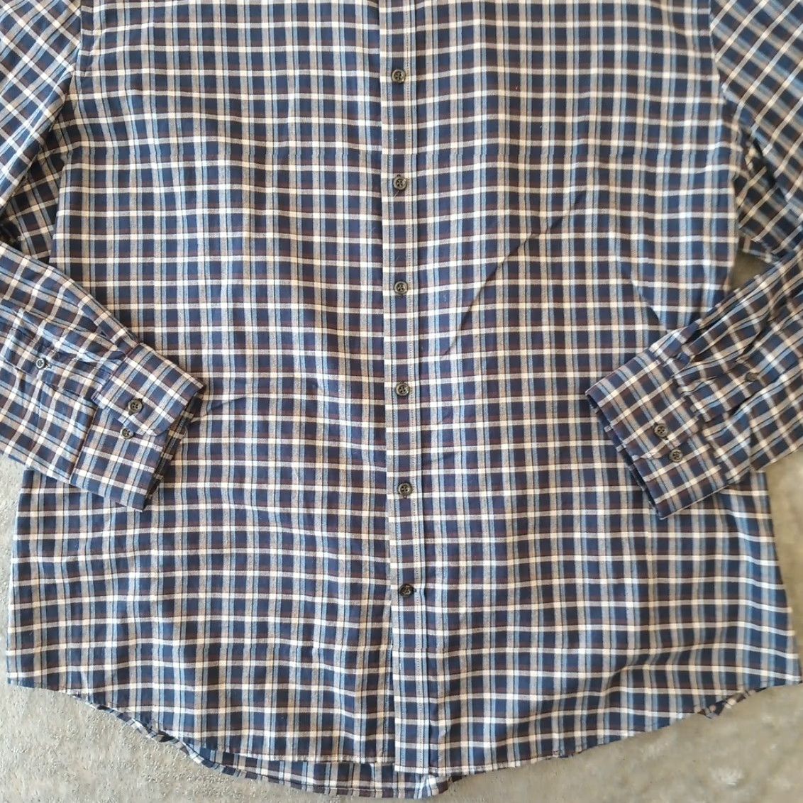 Jos. A. Bank Jos. A. Bank Shirt Mens 3X Blue Plaid Slim Fit Long Sleeve Button-Up Cotton Blend Size US XXL / EU 58 / 5 - 3 Thumbnail