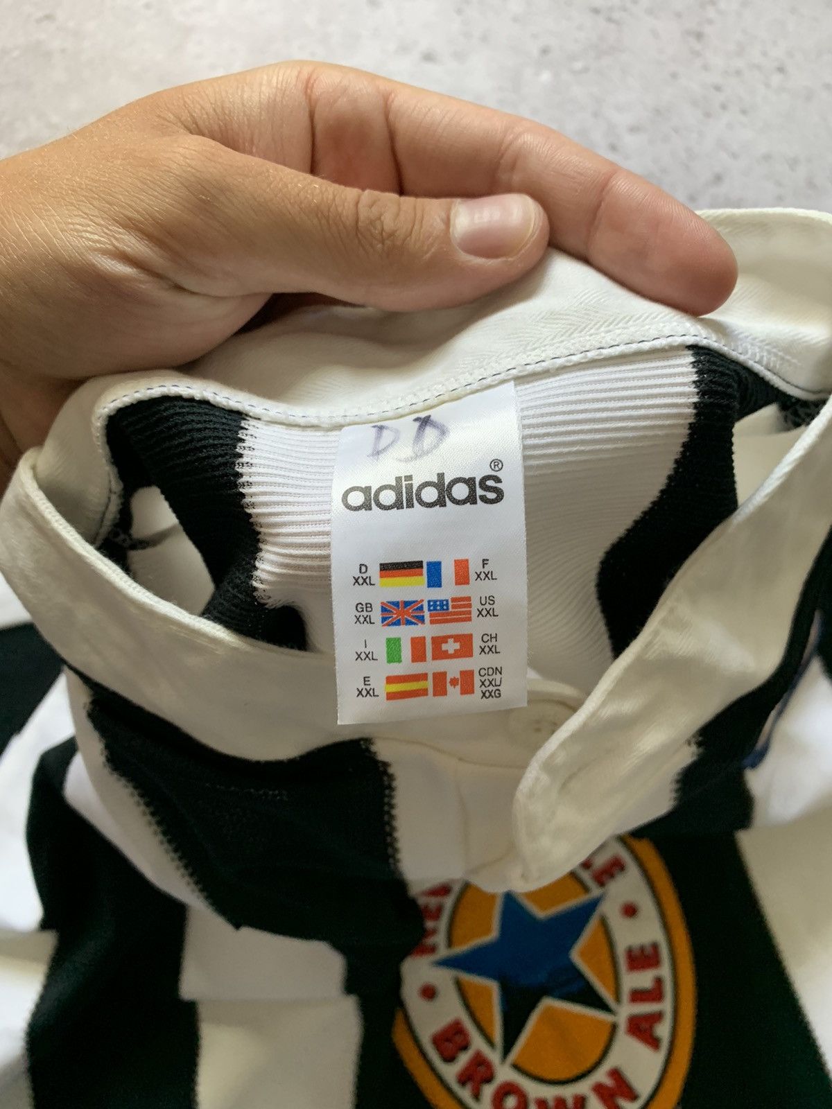 Adidas × Vintage 1995/96 ADIDAS NEWCASTLE HOME SOCCER JERSEY FOOTBALL SHIRT Size US XXL / EU 58 / 5 - 6 Thumbnail
