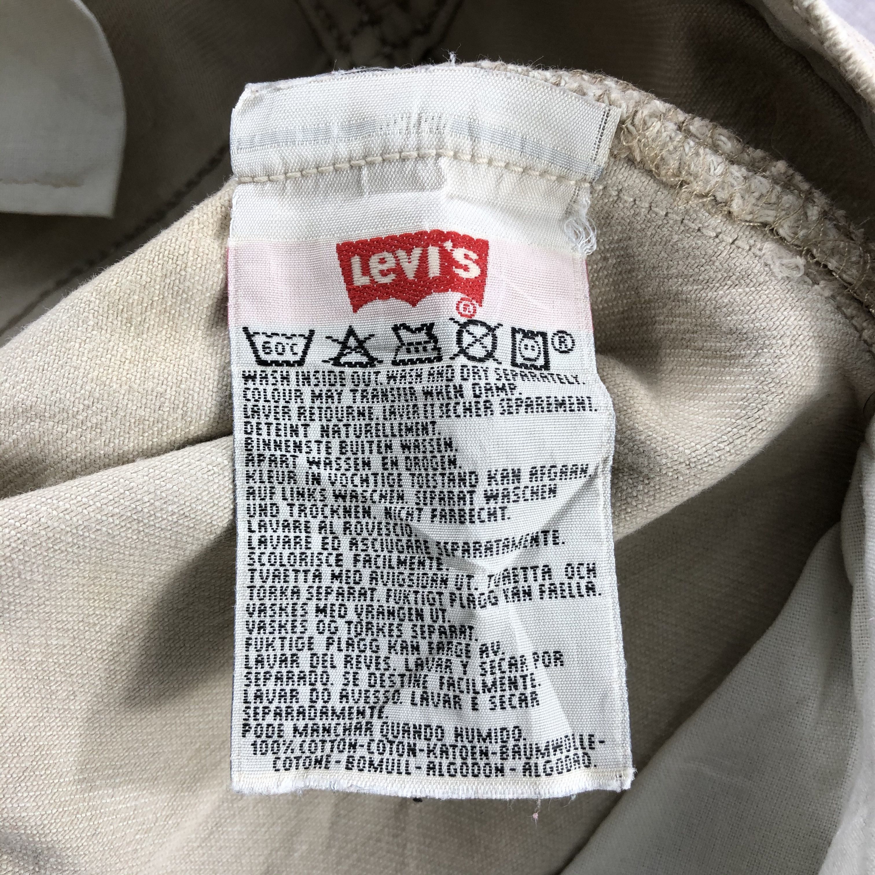 Levi's 90s Vintage Cream Levis 501 Jeans-JM2663 Size US 30 / EU 46 - 11 Thumbnail