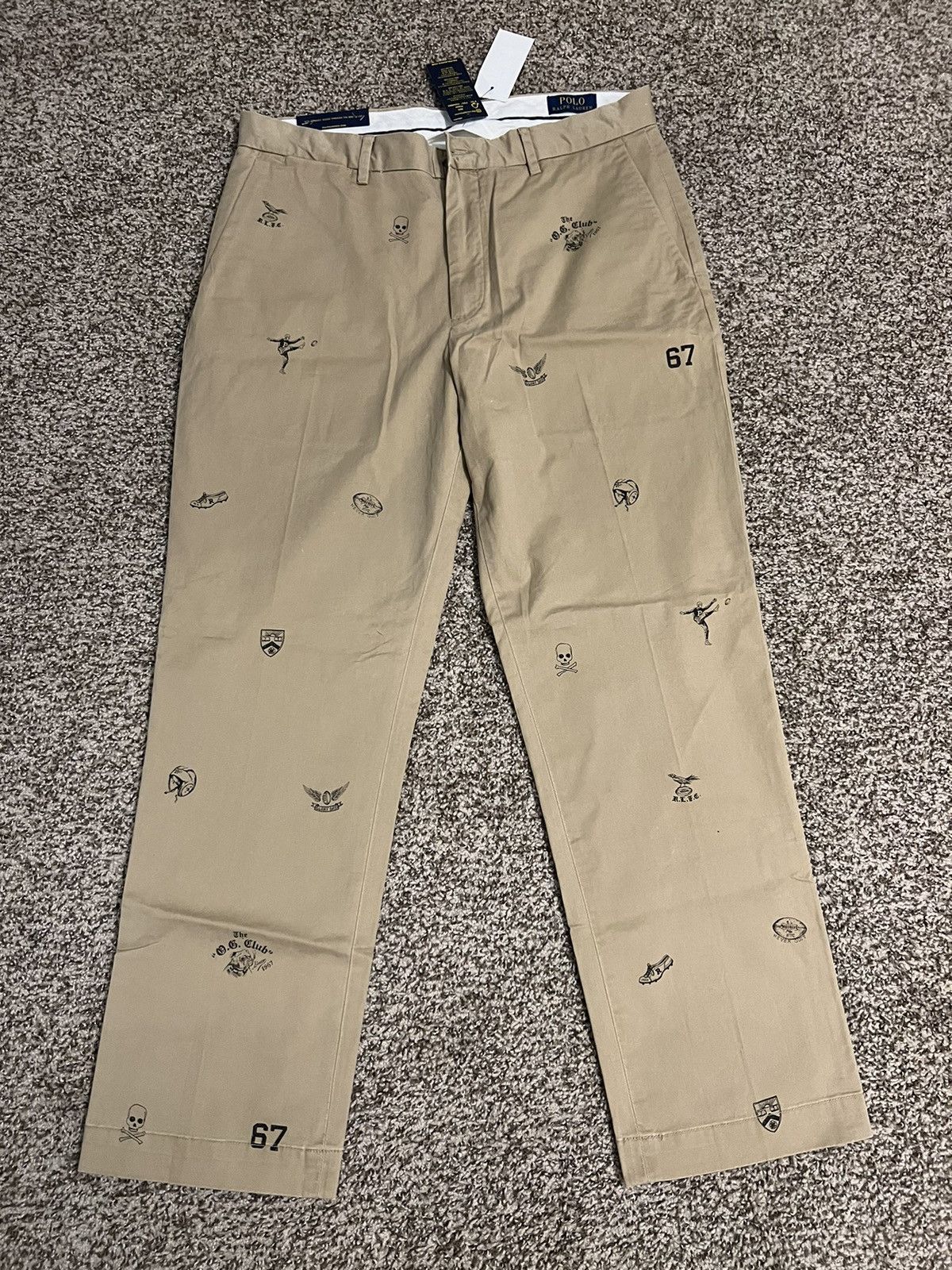image of Polo Ralph Laurent “The OG Club” Rugby Chino Pants Size 34 in Tan, Men's