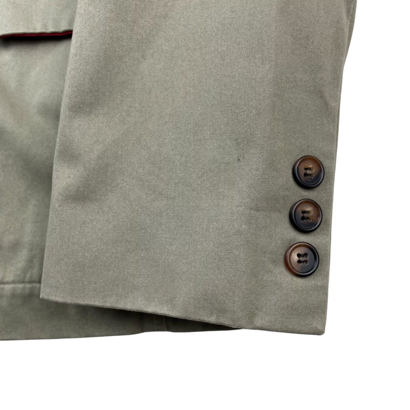 Vintage El Ganso Men's Blazer Khaki/Tan 36S 100% Cotton Two-Button Size 36R - 4 Thumbnail