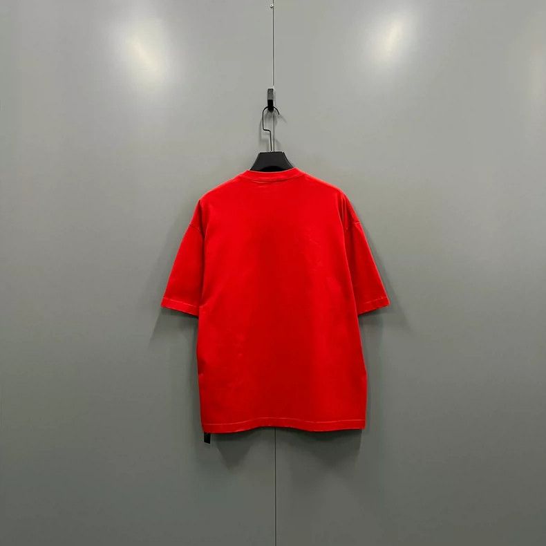Balenciaga Balenciaga Red logo logo short sleeve Size US M / EU 48-50 / 2 - 2 Thumbnail