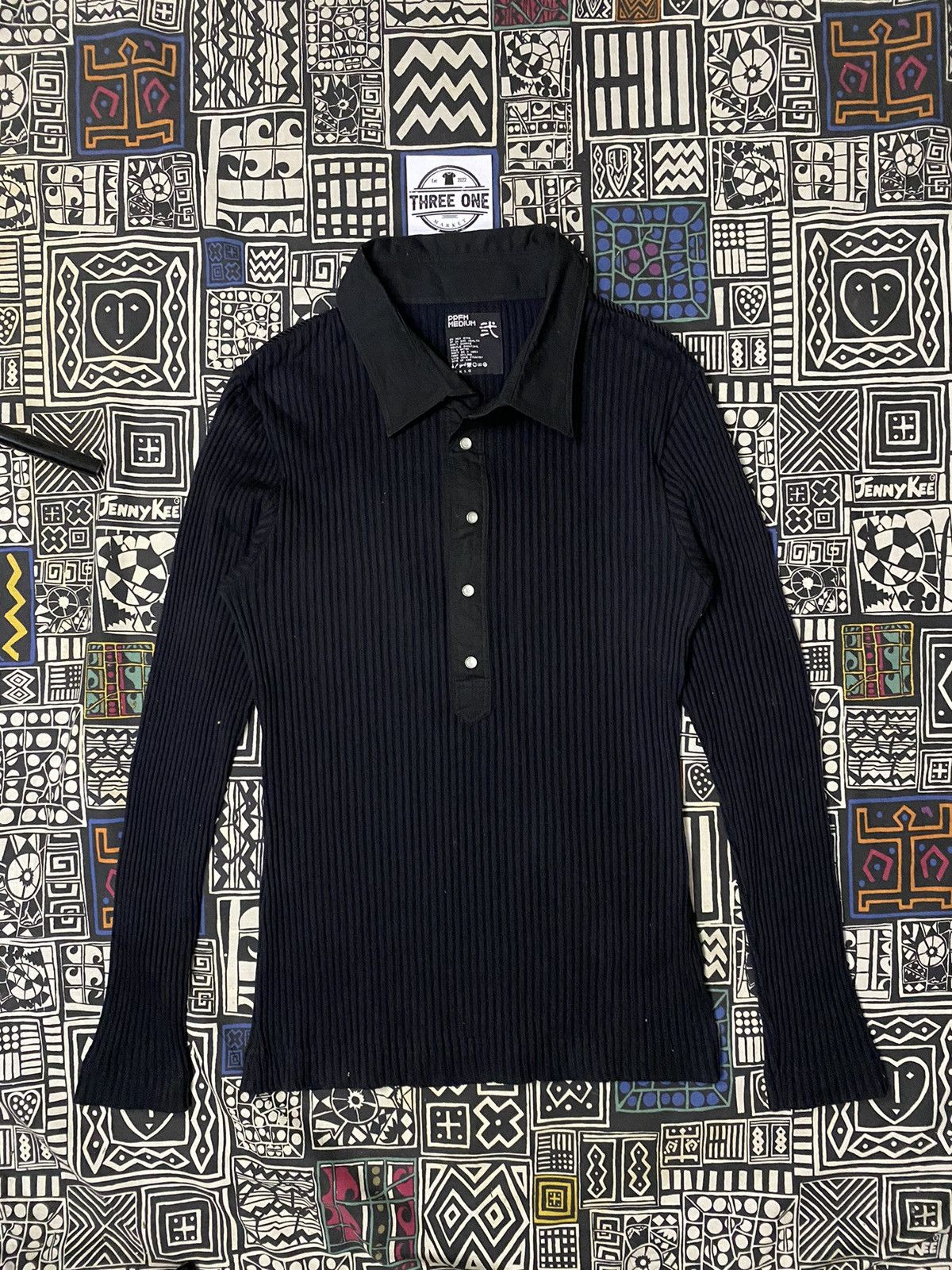 image of Ppfm Plaid Shirt in Black, Men's (Size Medium)