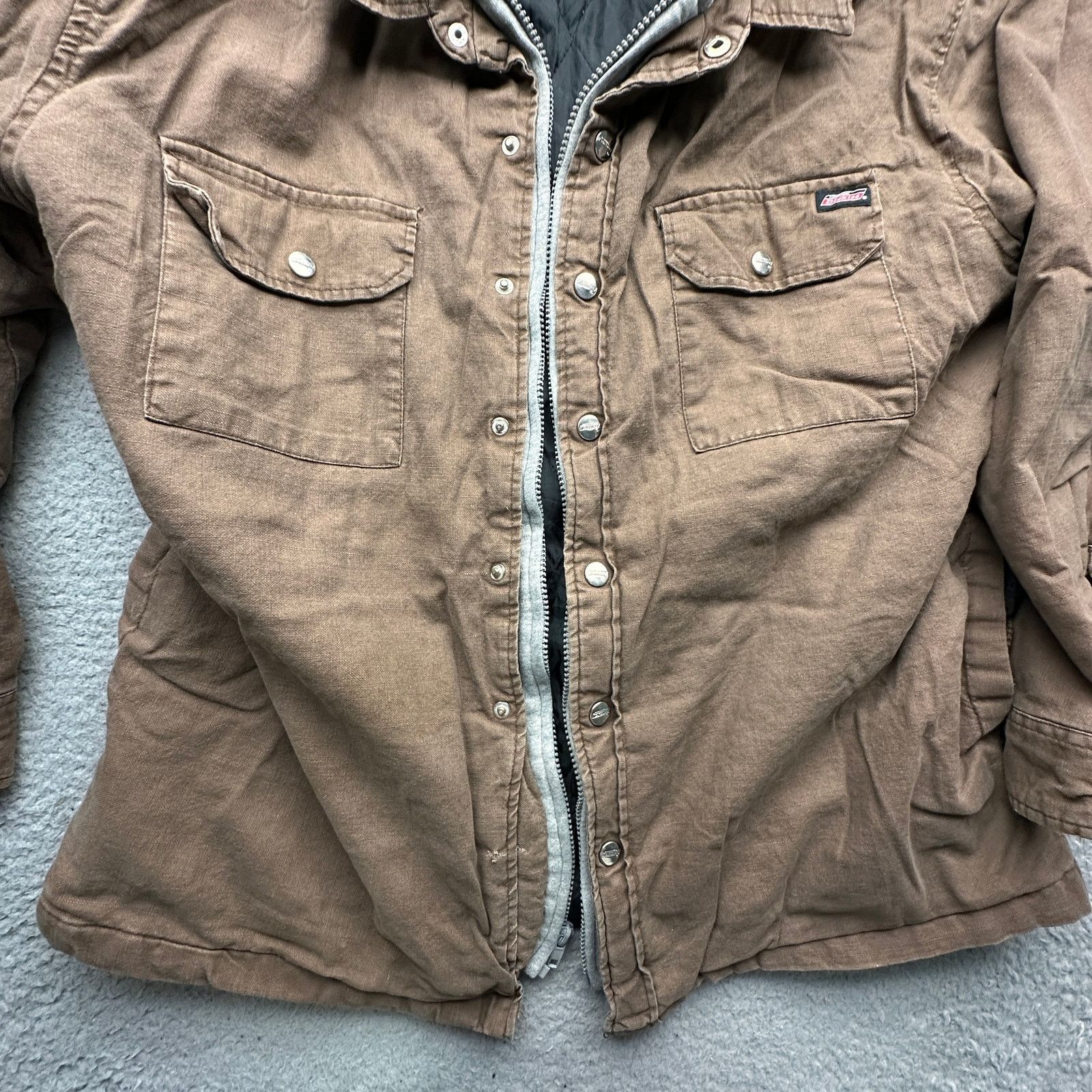 Dickies Dickies Duck Canvas Hooded Work Jacket Men XL Brown Full Zip Size US XL / EU 56 / 4 - 7 Thumbnail