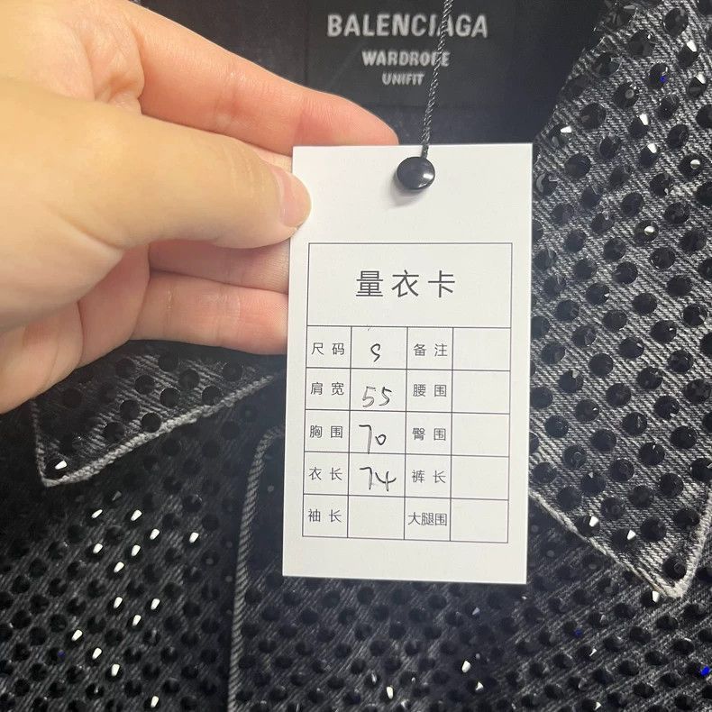 Balenciaga latest black crystal full diamond pattern logo d