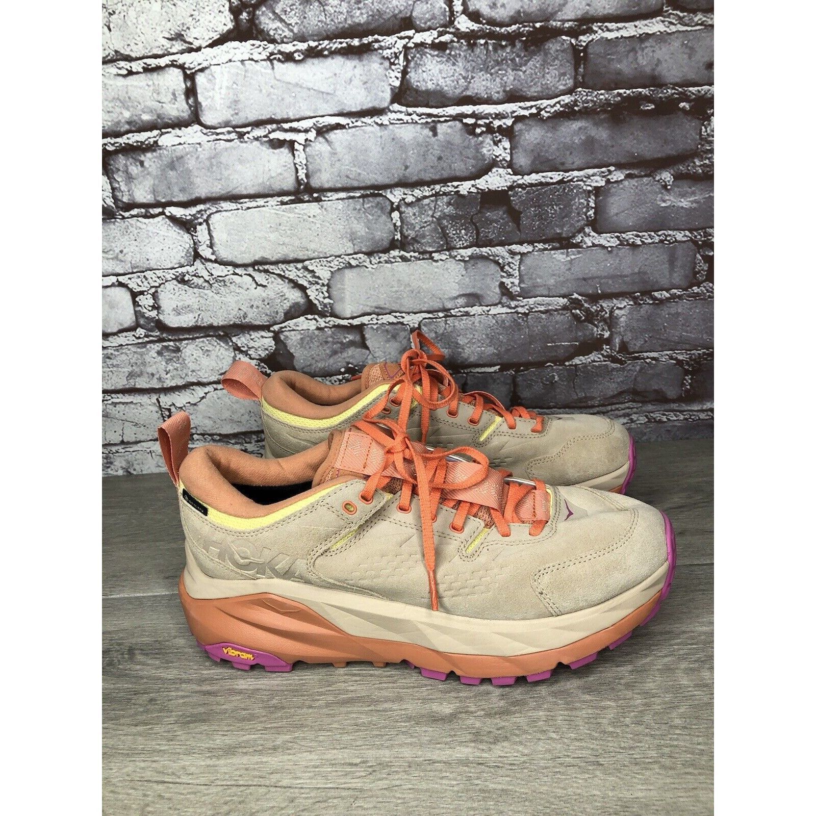 Hoka Kaha Low GTX Mental Health Hiking Sand Sun Baked Orange