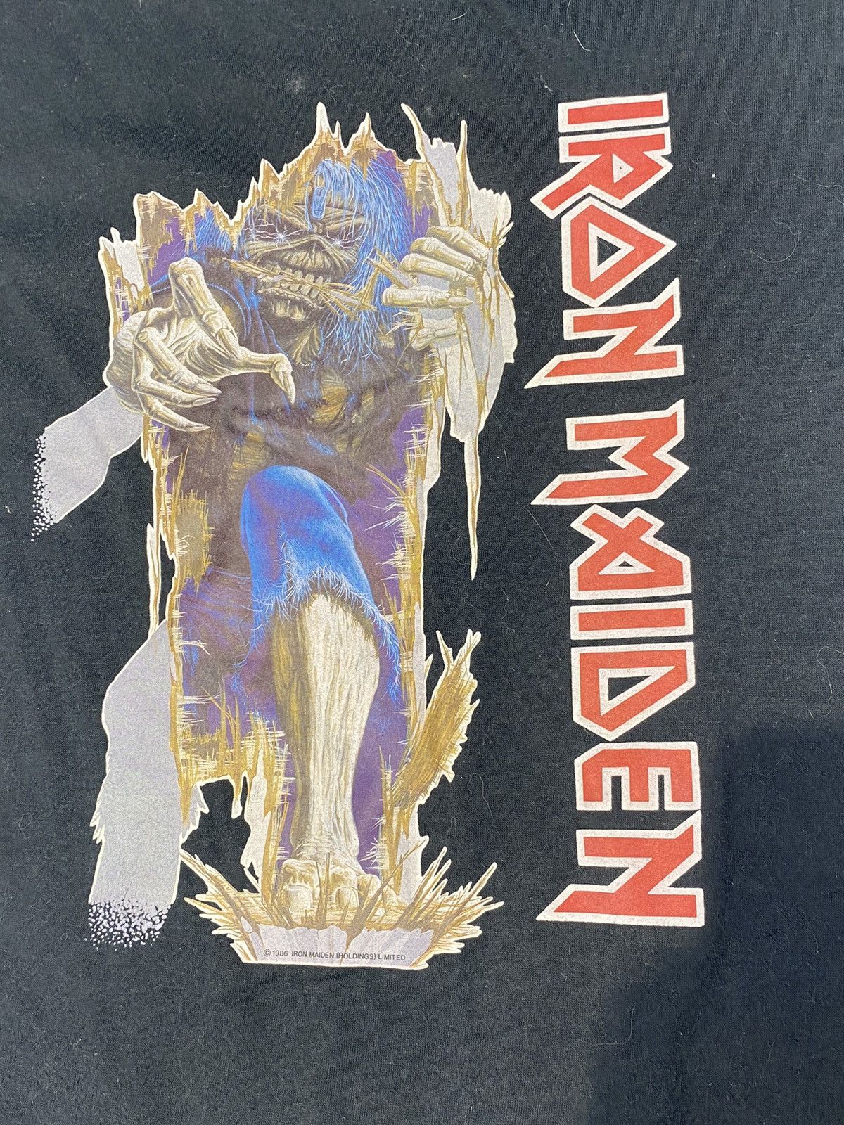 Band Tees × Vintage Vintage 1986 Iron Maiden Band Tee - M Size US M / EU 48-50 / 2 - 2 Thumbnail