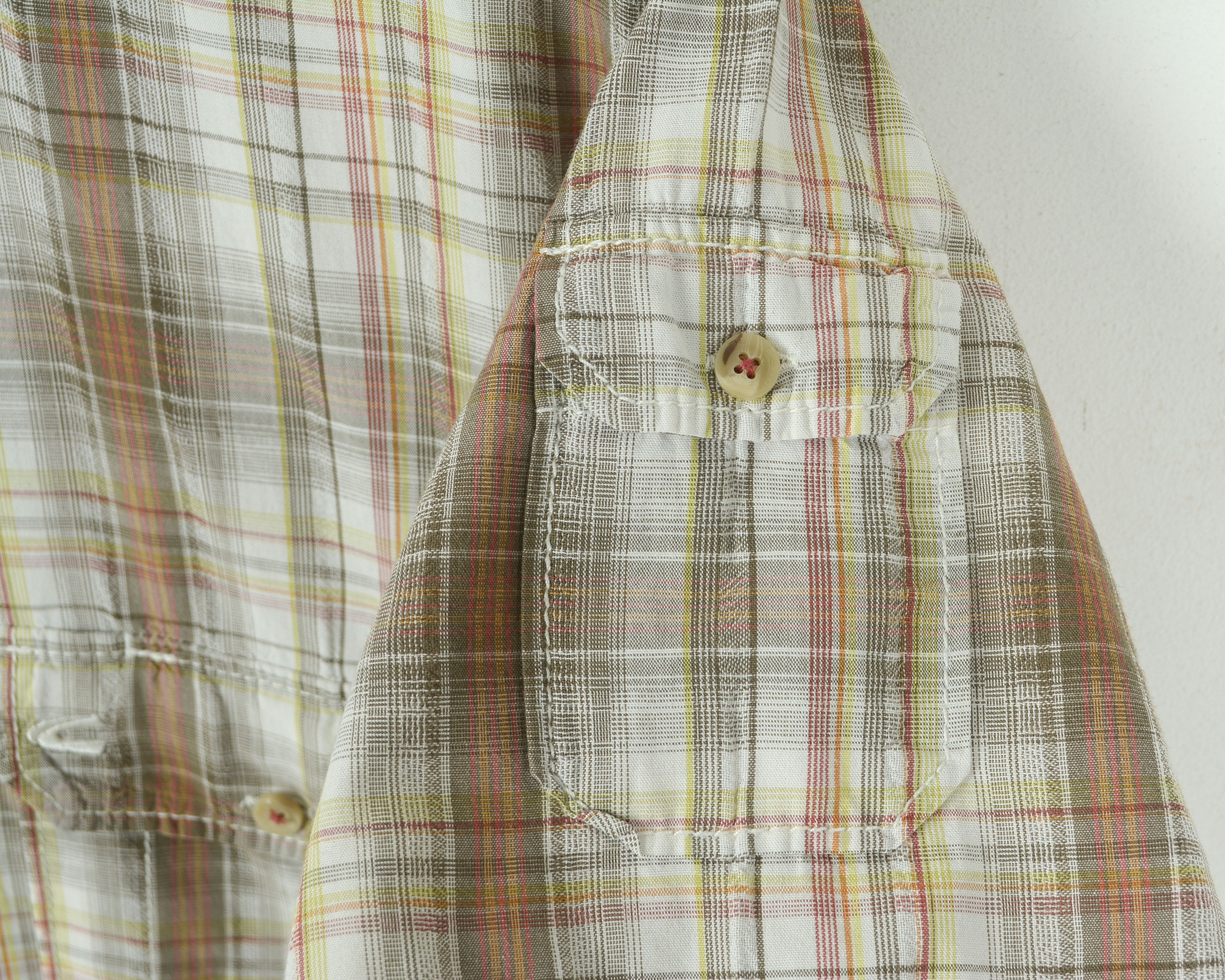 camel active Casual L Shirt Cotton Short Sleeved Check Button Up Top Size US L / EU 52-54 / 3 - 5 Thumbnail