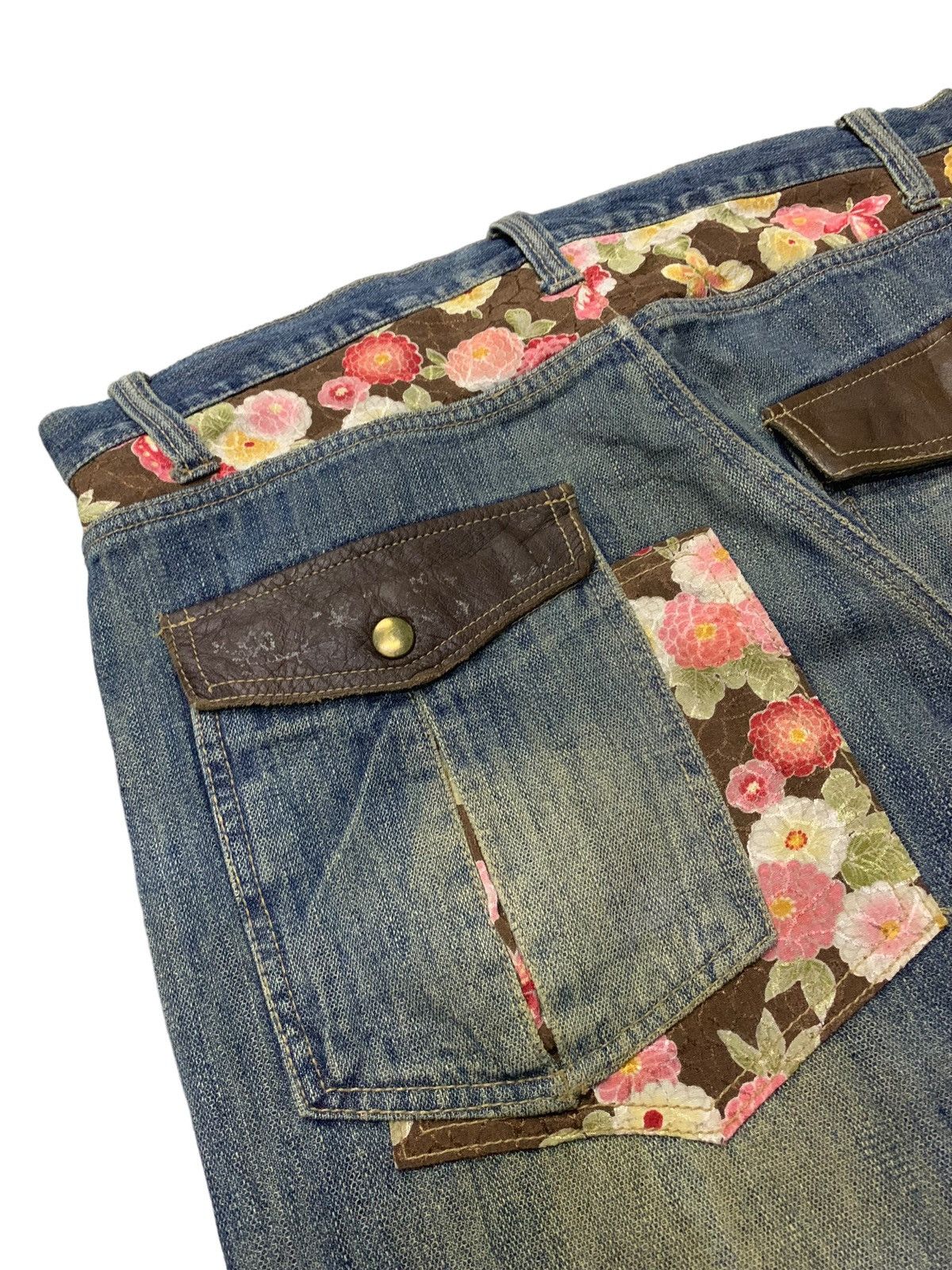 Hysteric Glamour Gumu Japan Boro Patchwork Mud Denim Jeans Size US 32 / EU 48 - 15 Thumbnail
