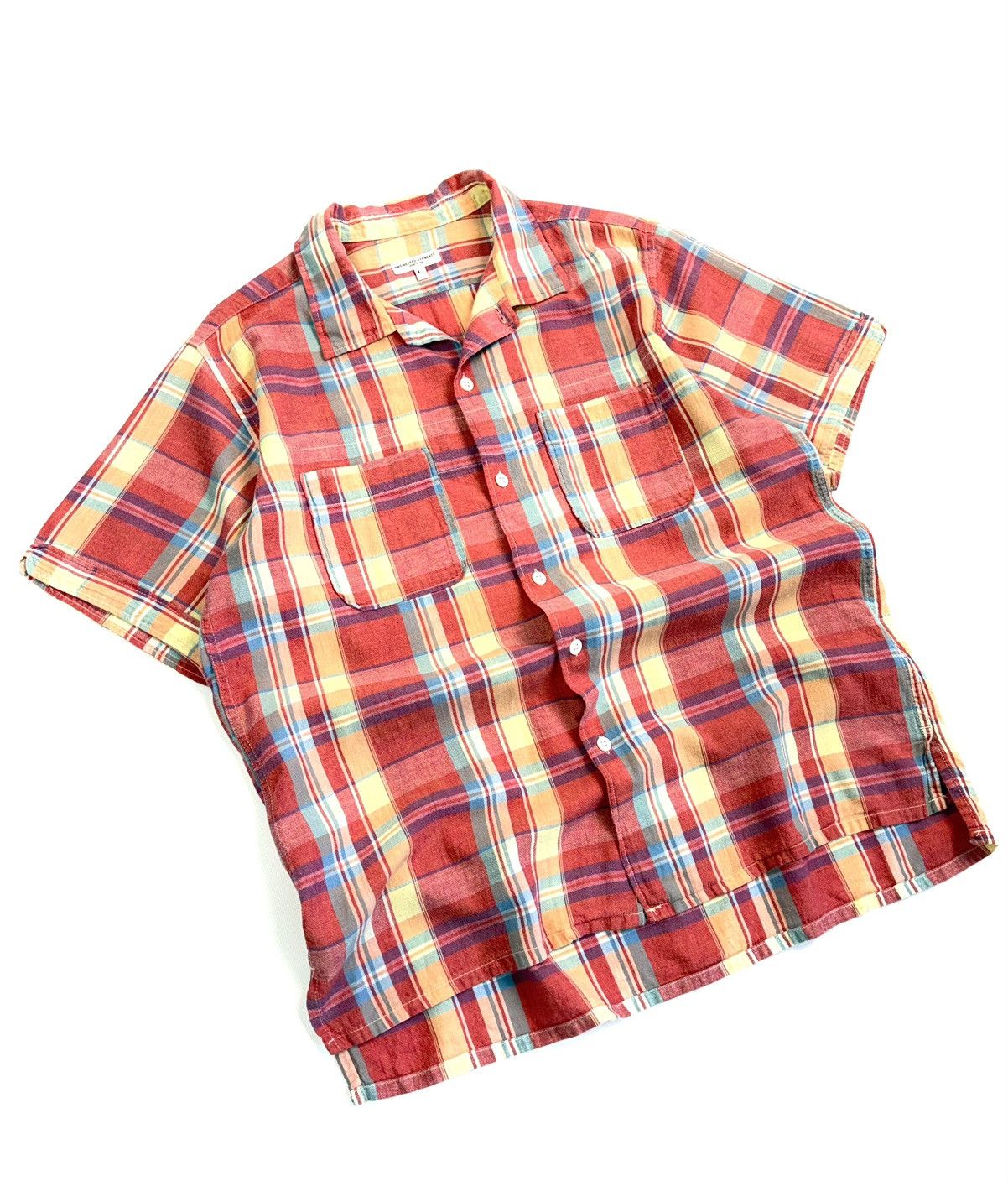 Engineered Garments Engineered Garments Linen Blend Plaid Shirt USA Short Sleeve Size US L / EU 52-54 / 3 - 4 Thumbnail
