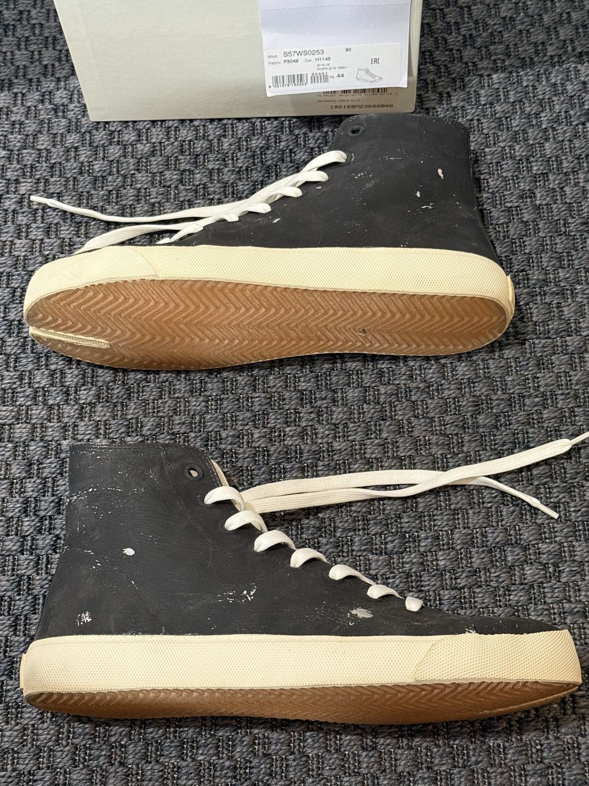 Maison Margiela Maison Margiela Black and Silver Tami High-Top Sneakers Size US 10.5 / EU 43-44 - 8 Thumbnail