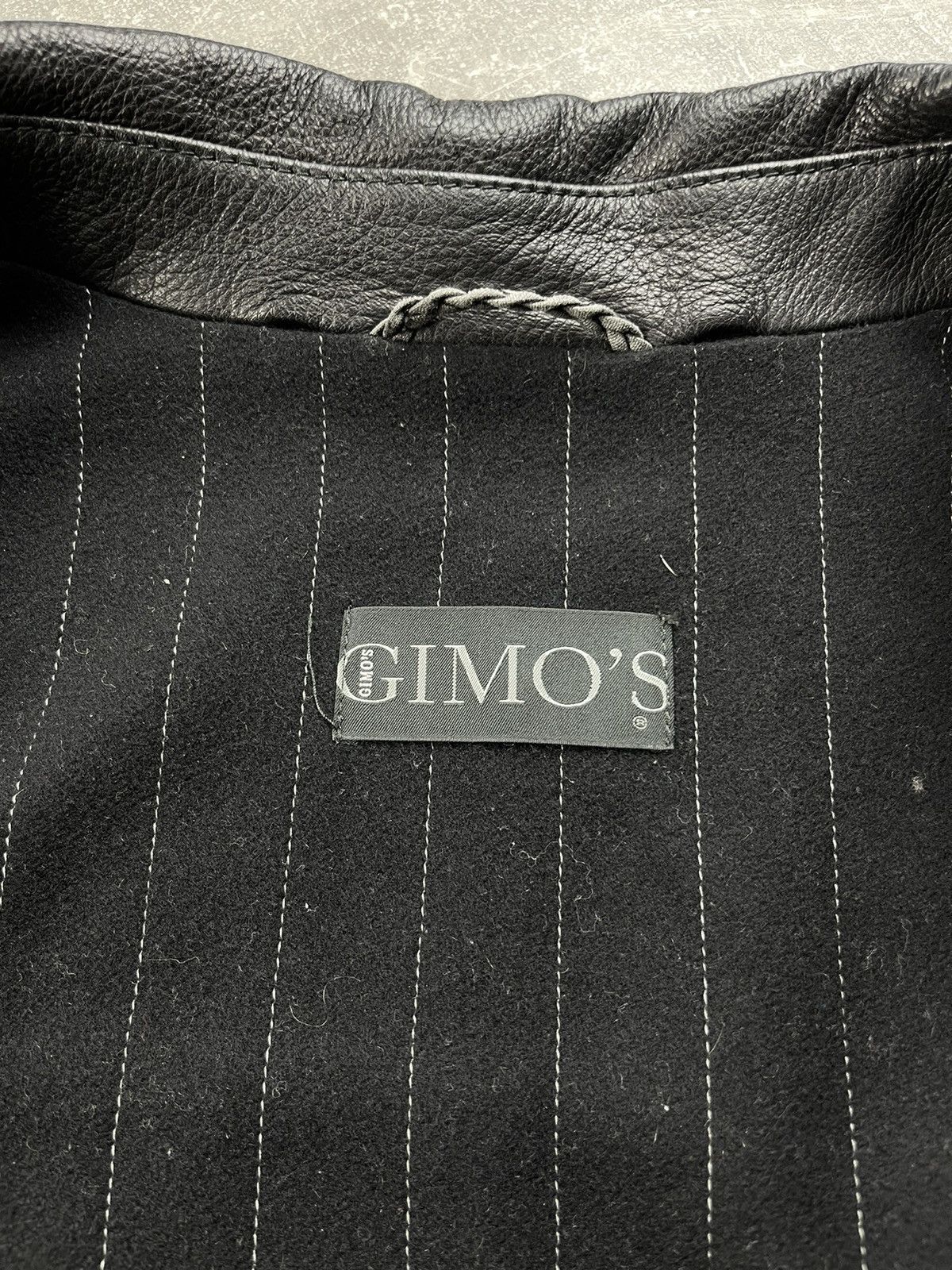 Genuine Leather × Gimo's Gimo's Luxury Black Cashmere Lining Leather Bomber Jacket Size US XL / EU 56 / 4 - 15 Thumbnail