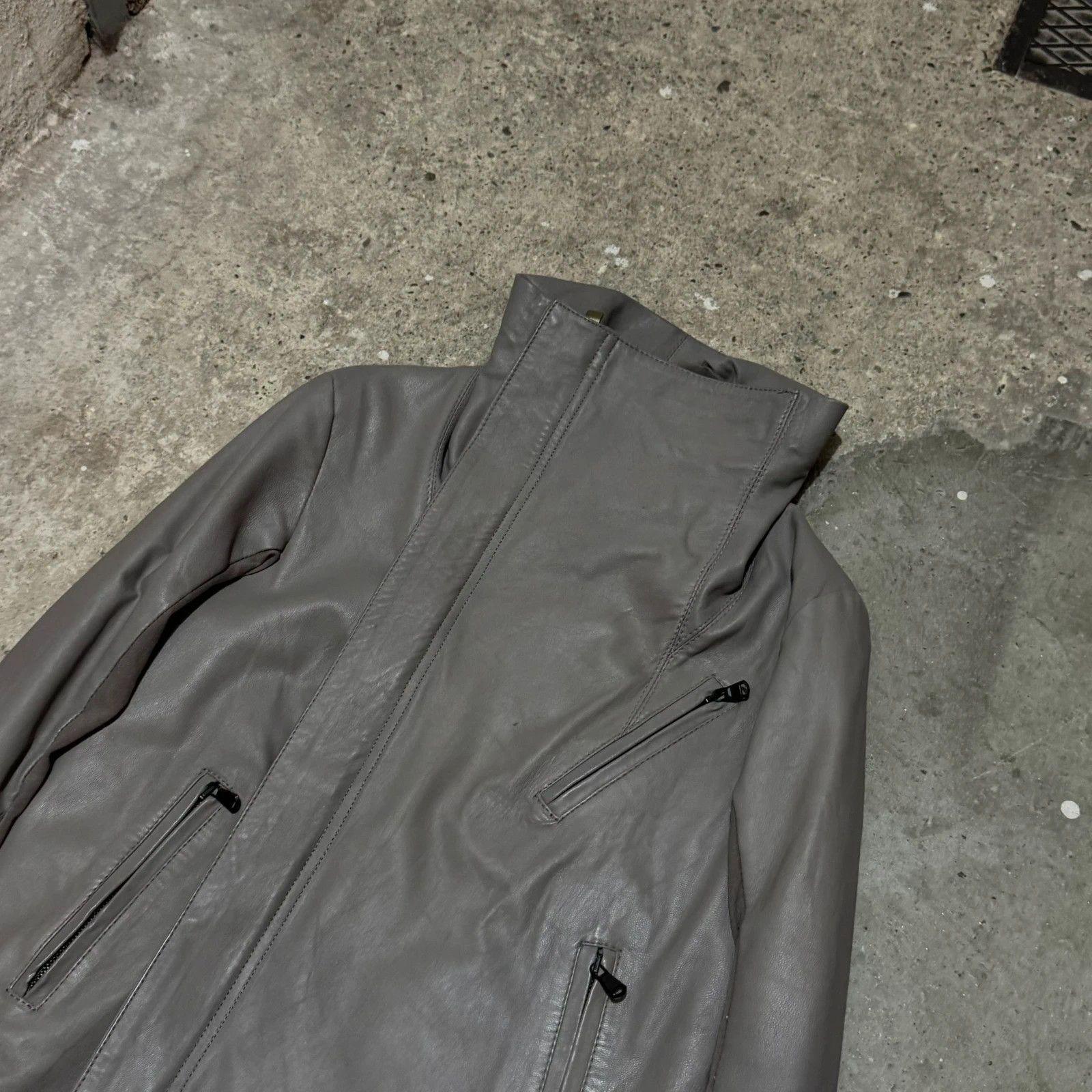 Other Rick Owens style leather jacket Size S / US 4 / IT 40 - 2 Thumbnail