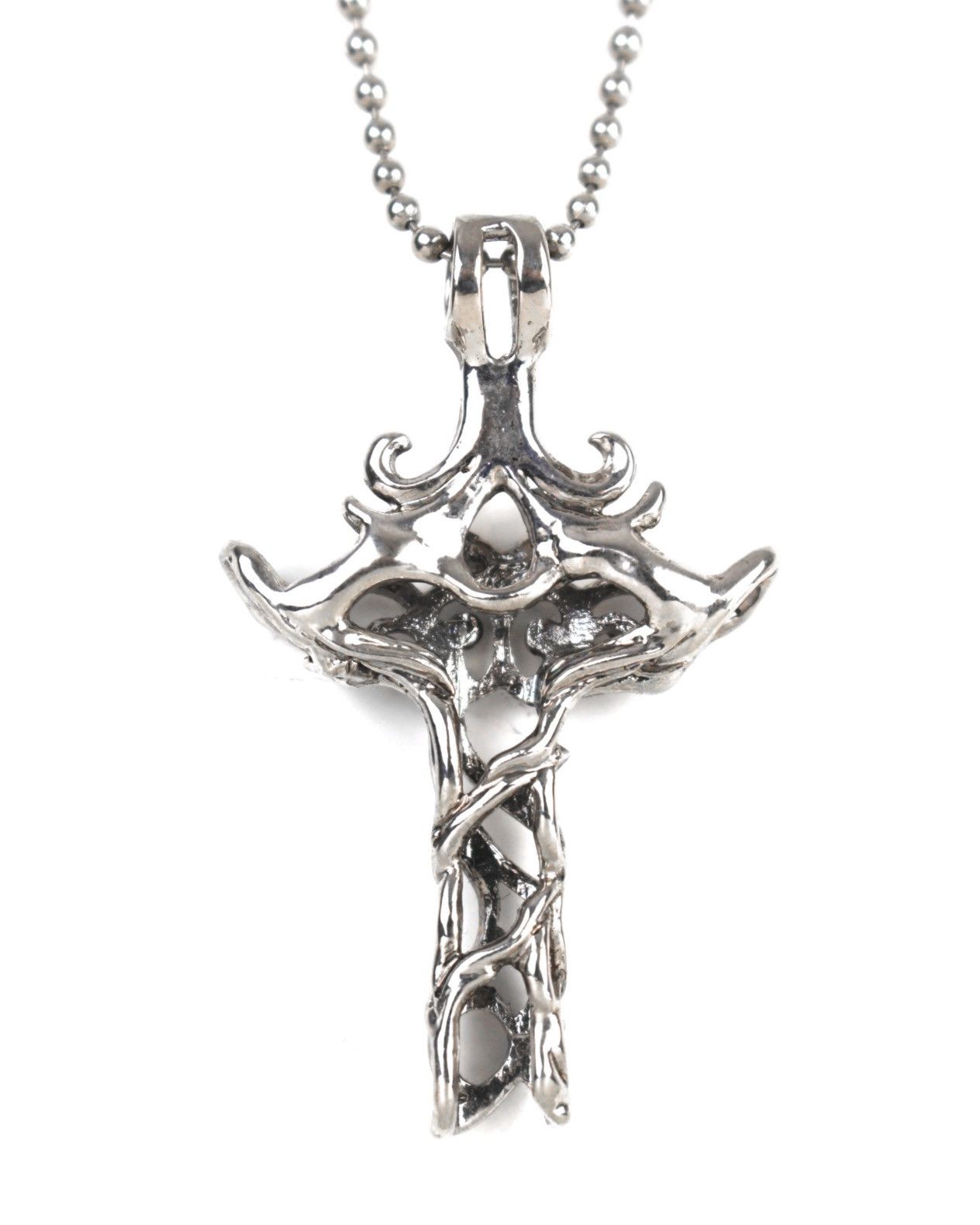 Vintage 2000S JAPANESE MADE ELVEN GOTHIC VINE CROSS PENDANT NECKLACE Size ONE SIZE - 1 Thumbnail