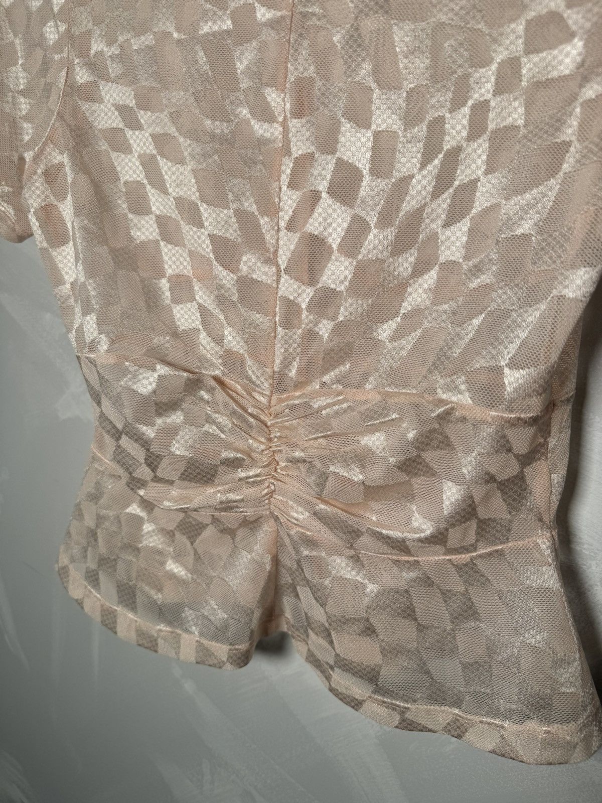 Collina Strada Collina Strada Lace Plaid Print Crew Neck Blouse Pink Size M / US 6-8 / IT 42-44 - 5 Thumbnail