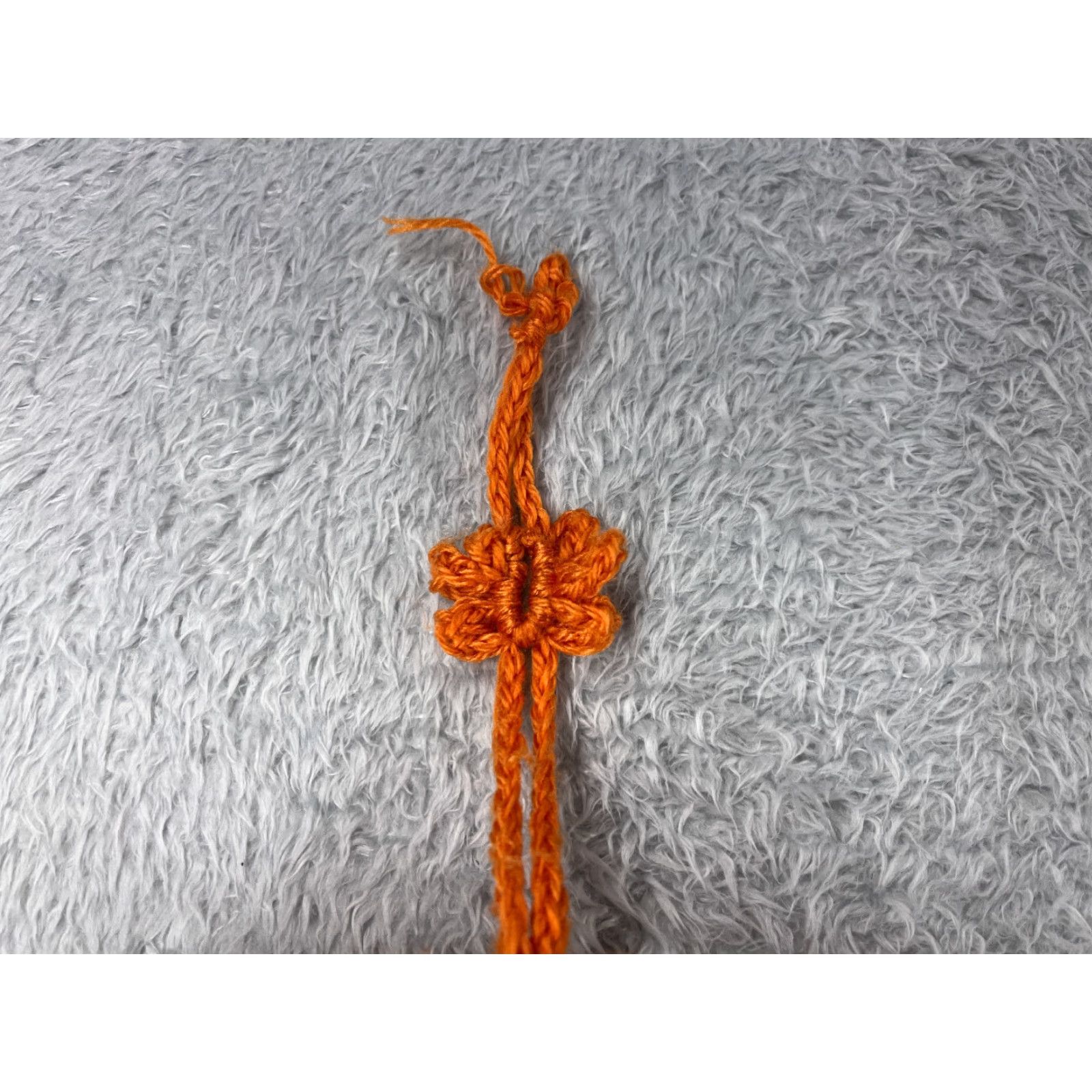 Vintage Handmade Beanie Toque Womens One Size Orange Crochet Knit Acrylic Flower Top - Hat - Women - Beanie - Orange - Crochet - Acrylic Knit - One Size Size ONE SIZE - 3 Thumbnail