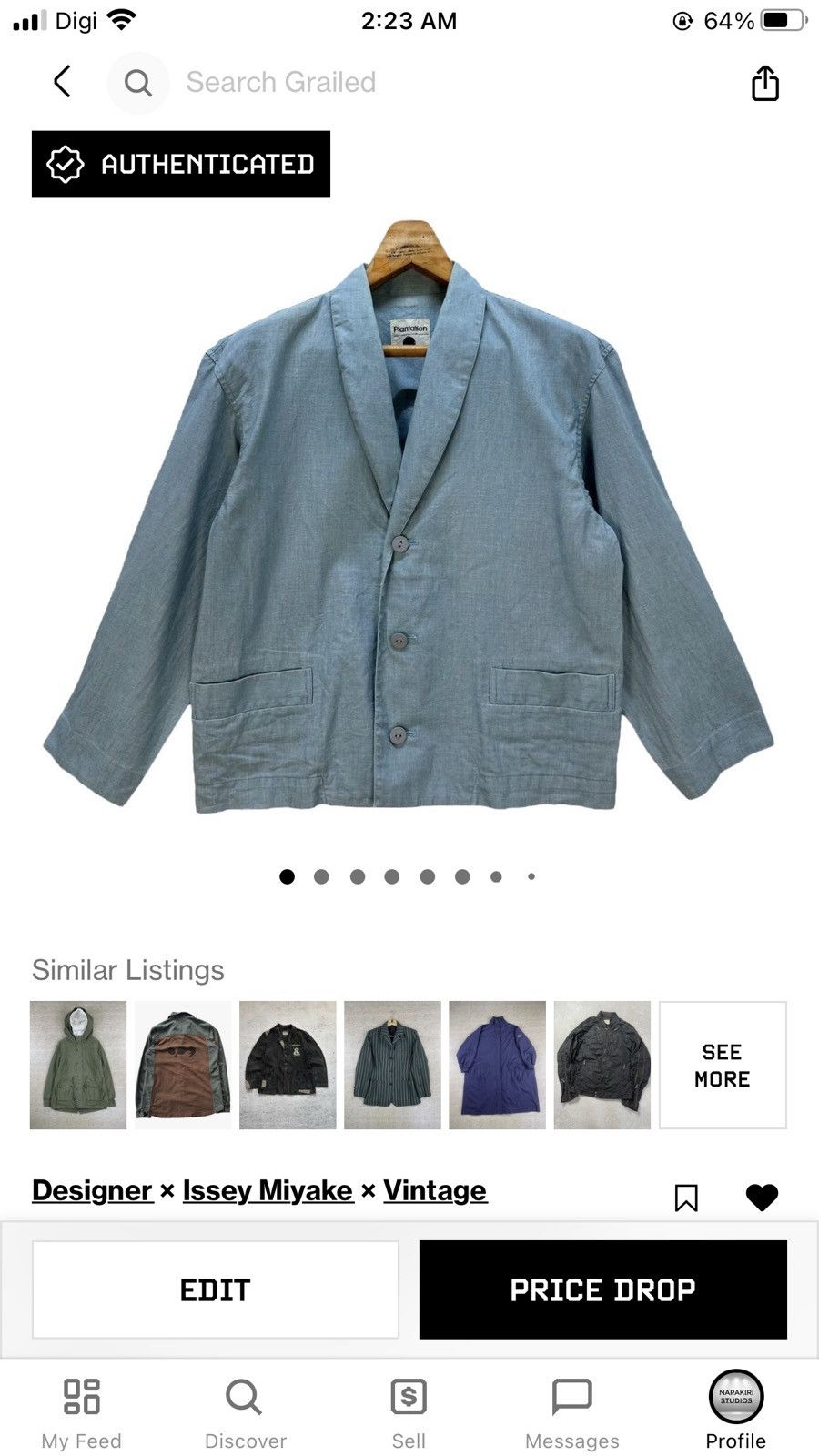 Issey Miyake 90's PLANTATION BY ISSEY MIYAKE CASUAL JACKET #9056-53 Size US M / EU 48-50 / 2 - 12 Thumbnail