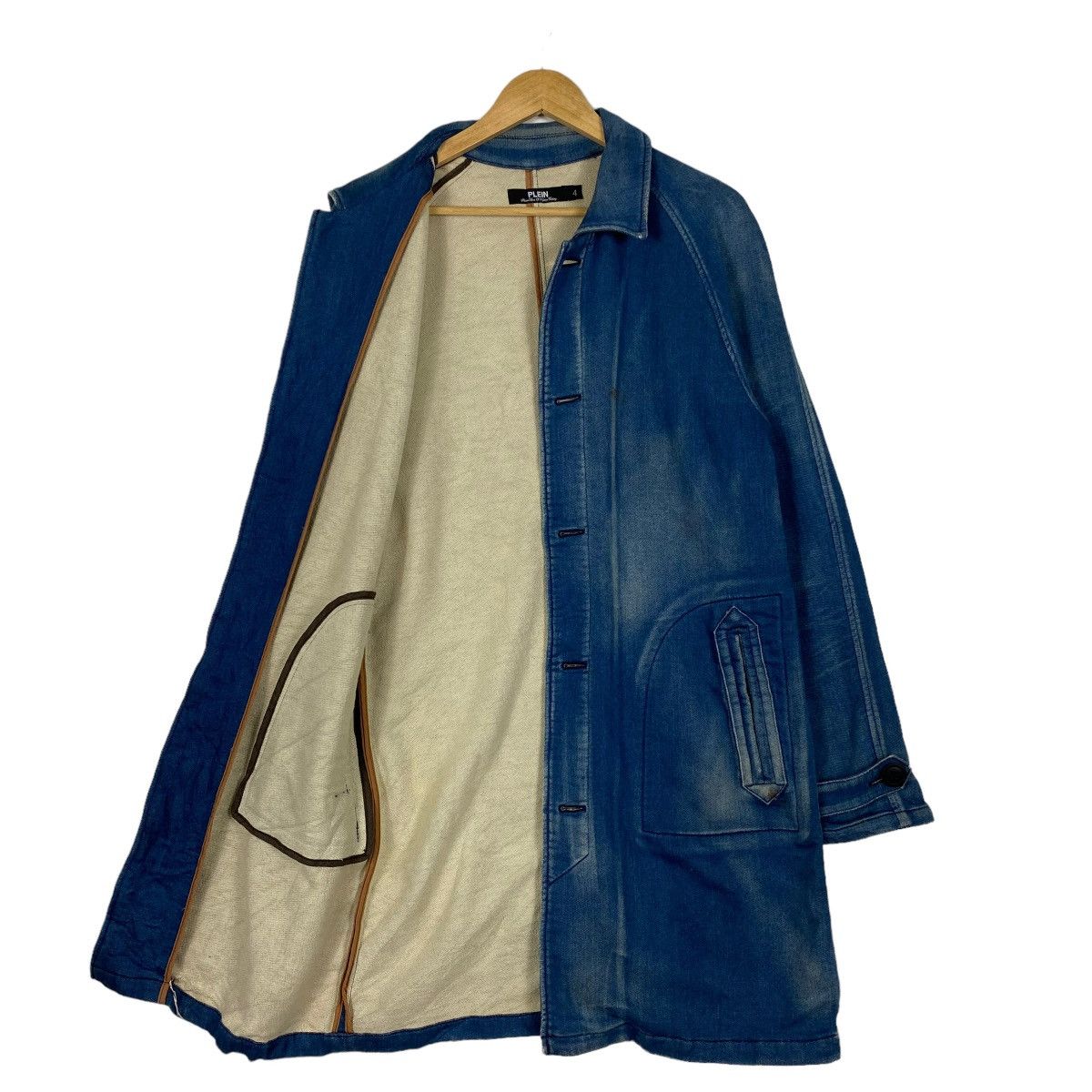 Blue Blue Japan × Indigo × Japanese Brand PLEIN INDIGO LONG JACKET Size US M / EU 48-50 / 2 - 1 Thumbnail