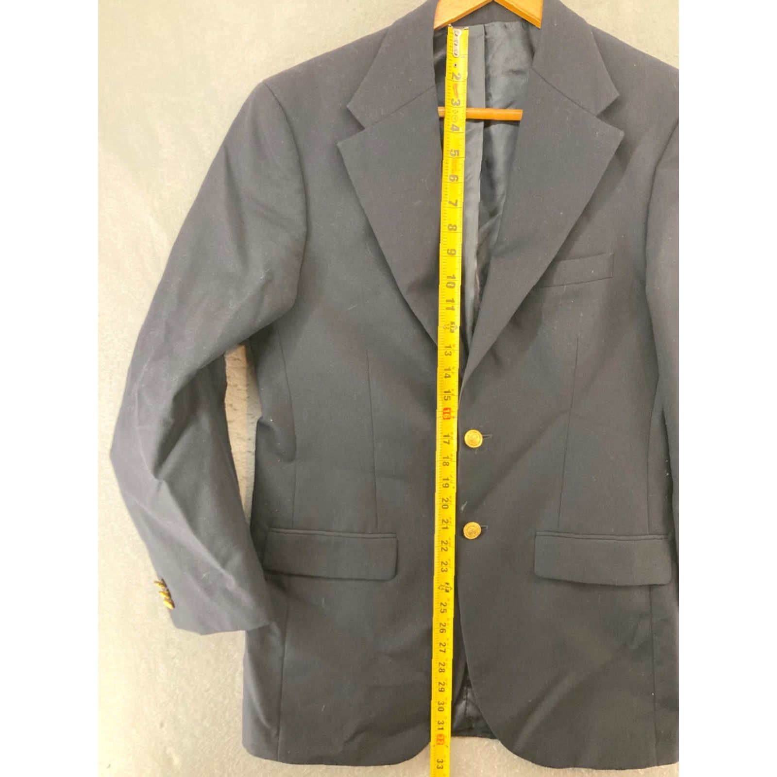 Vintage Twinhill The Citadel Mens Suit Jacket 38L Blue Wool Blend Size 38R - 3 Thumbnail