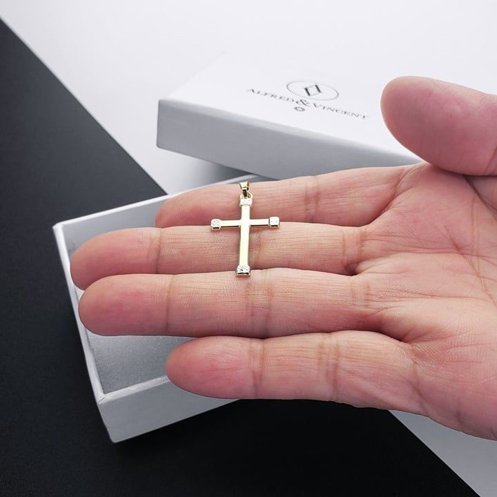 Other Heraldic Cross Potent 2-Tone 14k Yellow & White Gold Pendant Size ONE SIZE - 3 Thumbnail