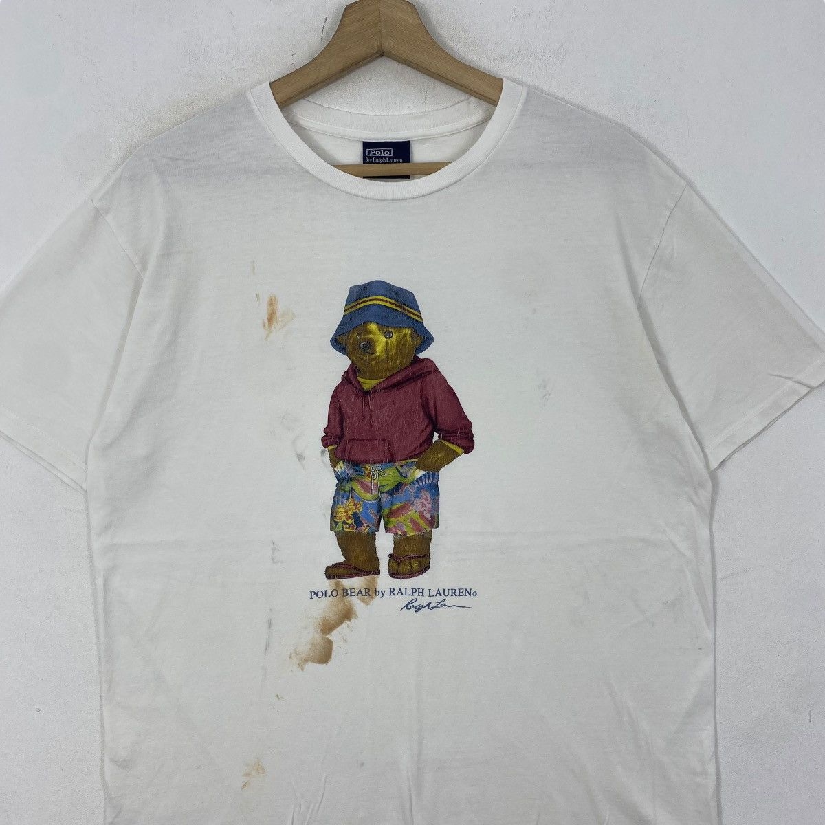 Polo Ralph Lauren × Vintage Vintage 90's POLO BEAR By Ralph Lauren Summer Outfits Tee Size US M / EU 48-50 / 2 - 2 Thumbnail