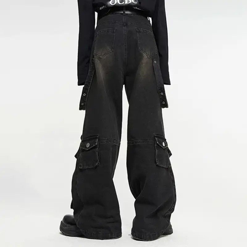 Japanese Brand × Vintage Straight Techwear Denim Handsome Pants Size US 33 - 1 Thumbnail