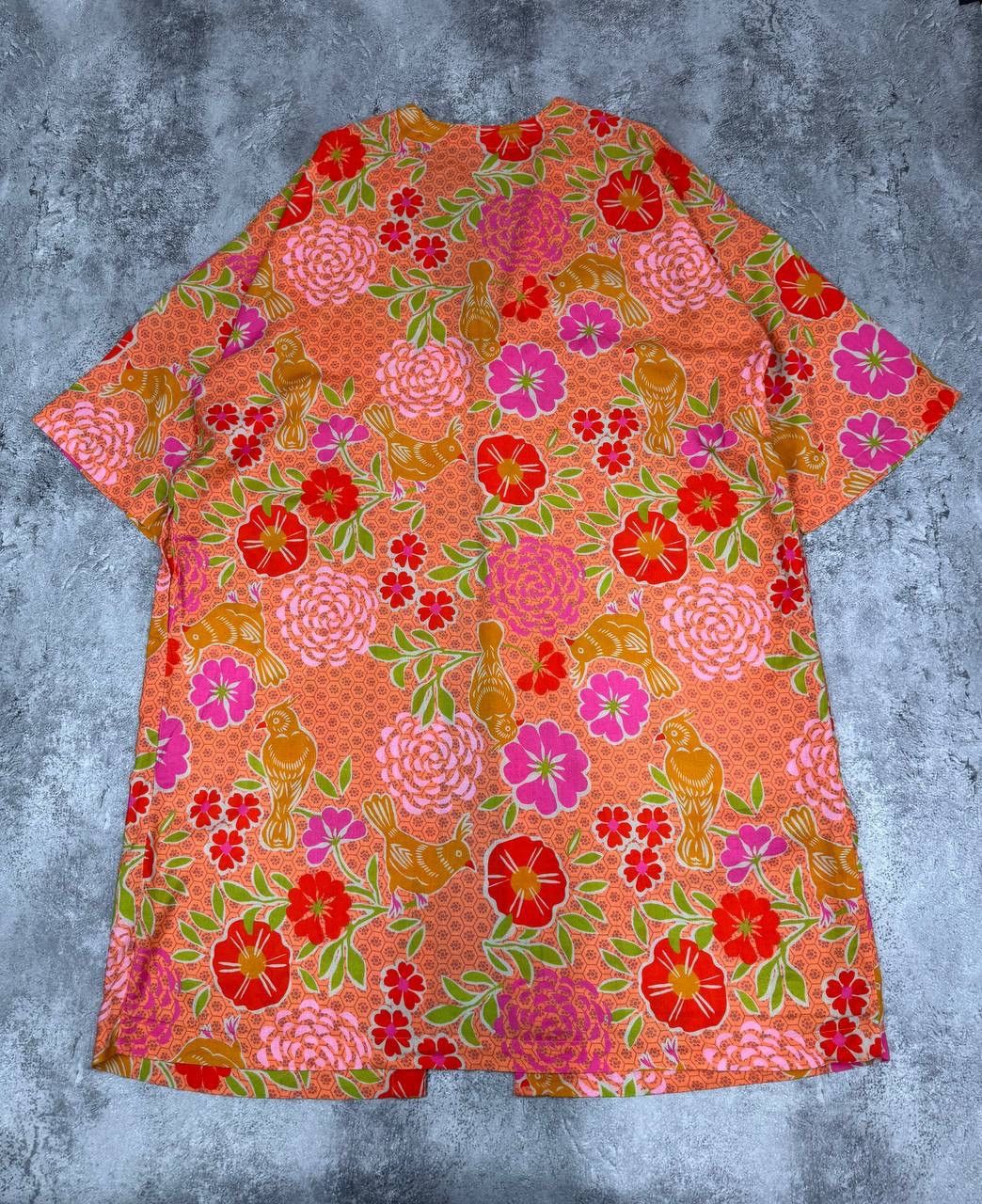 Gudrun Sjoden Gudrun Sjödén Women's Floral Pattern Tunic Orange Pink SizeM Size M / US 6-8 / IT 42-44 - 6 Thumbnail