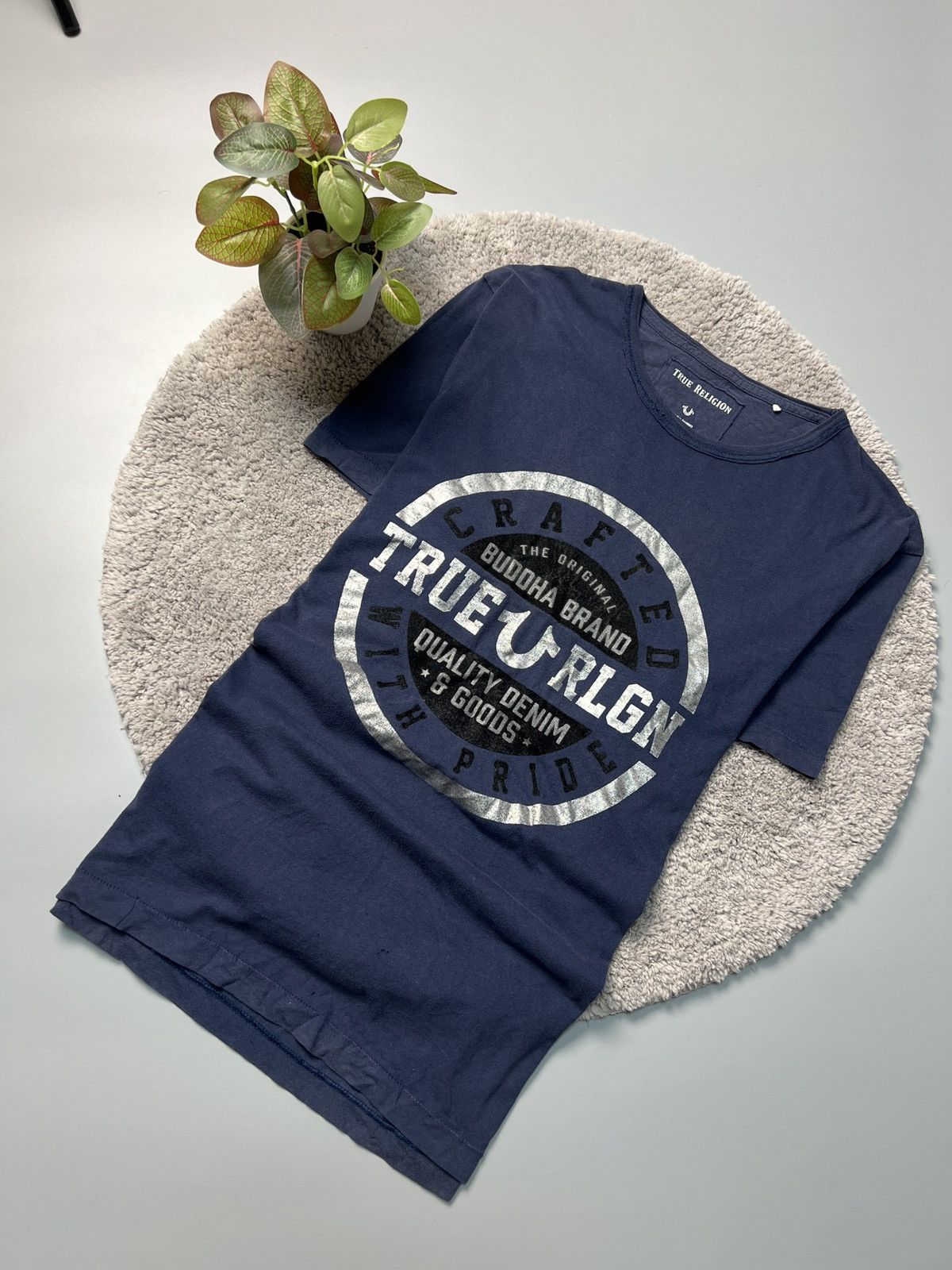 True Religion × Vintage Rare True Religion Big Logo T-Shirt Vintage Size US L / EU 52-54 / 3 - 1 Thumbnail