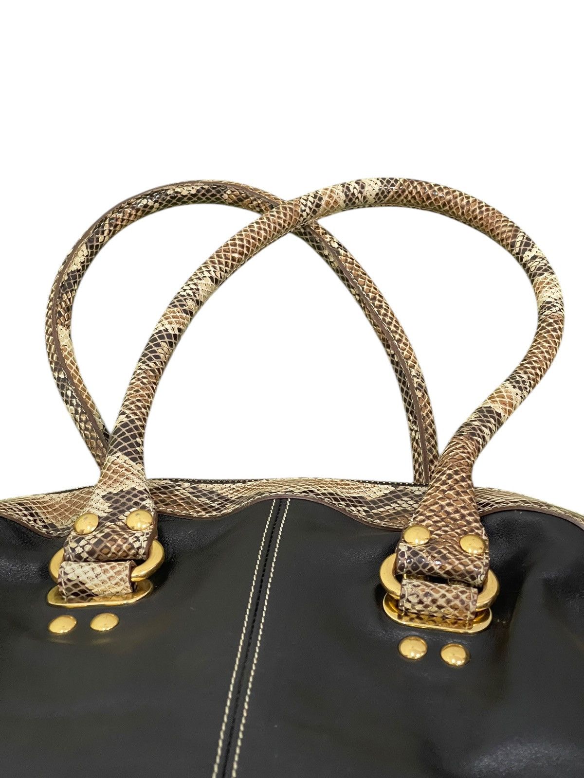 Genuine Leather Full Leather Guia’s Italy Python Tote Shoulder Bag 1🟩5 Size ONE SIZE - 13 Thumbnail
