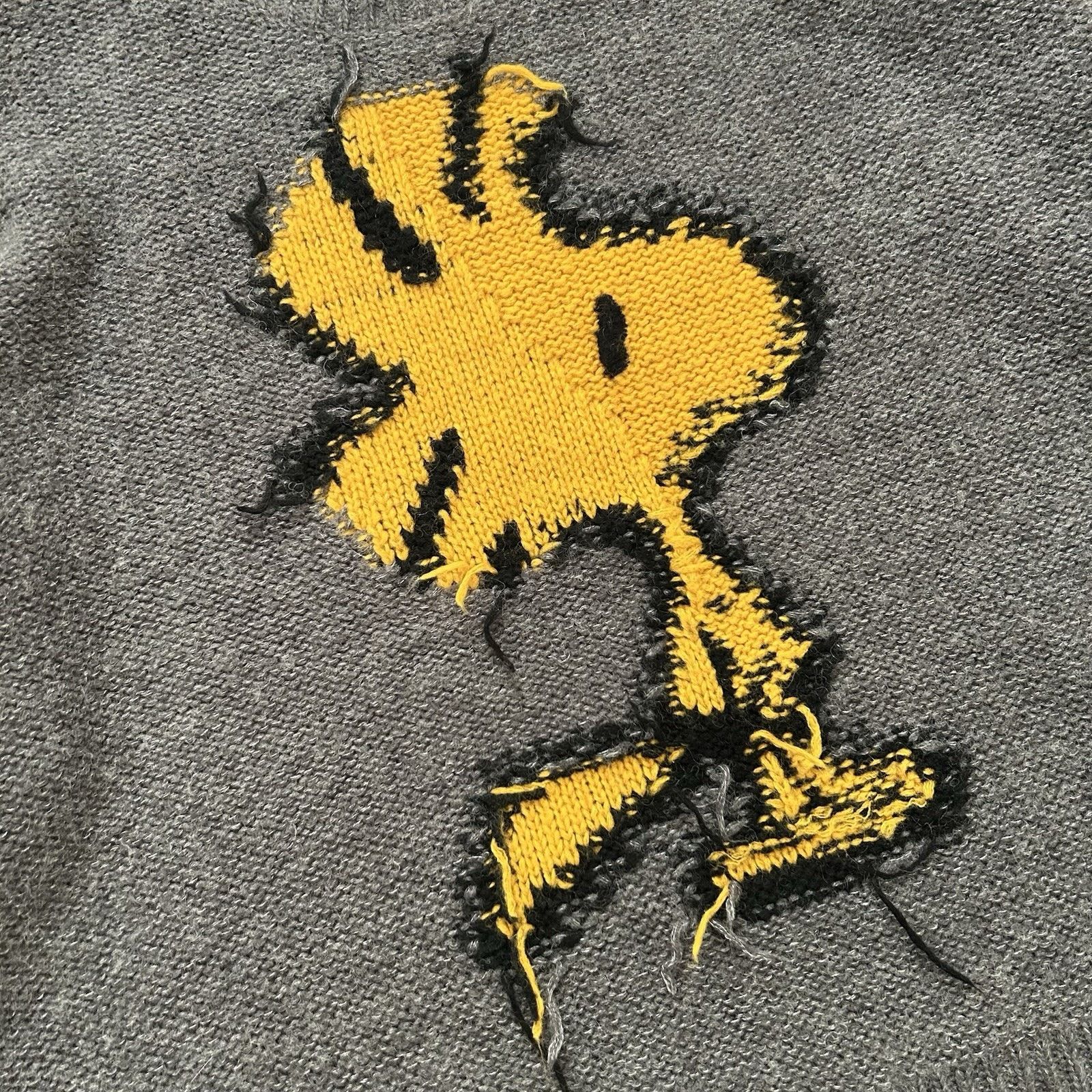 Zara Knit Peanuts Woodstock Wool Oversized Shaggy Sweater Small Size S / US 4 / IT 40 - 2 Thumbnail