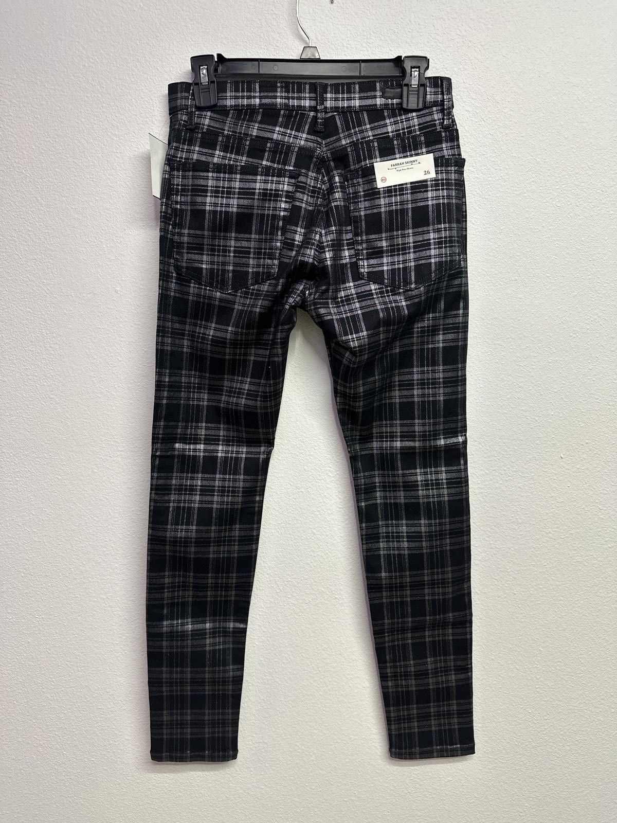 AG Adriano Goldschmied Adriano Goldschmied Size 26 Black Plaid Pants Size 26" / US 2 / IT 38 - 4 Thumbnail