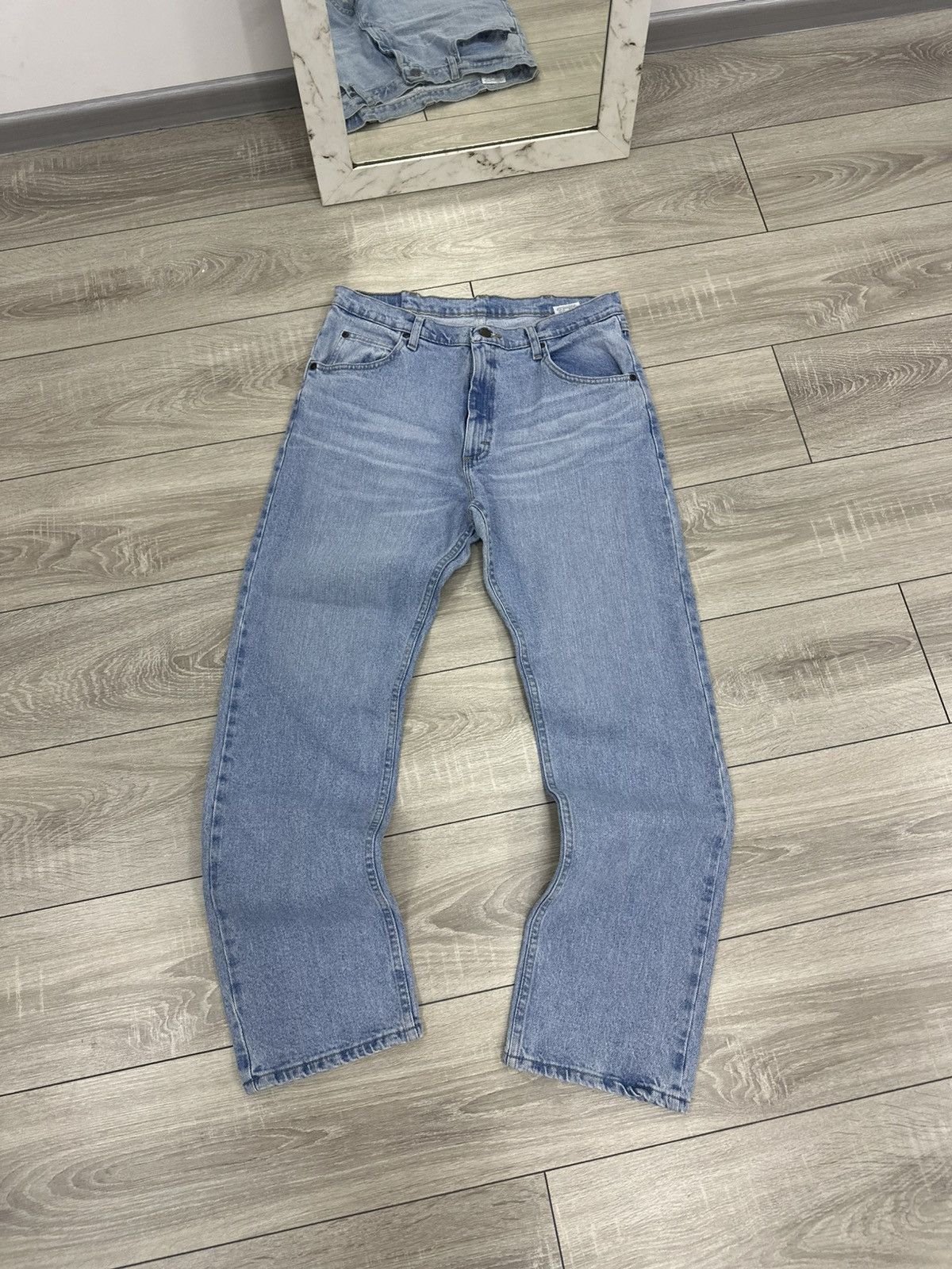 Jean Wrangler Vintage Denim Light Jeans 90s Size US 32 / EU 48 - 3 Thumbnail