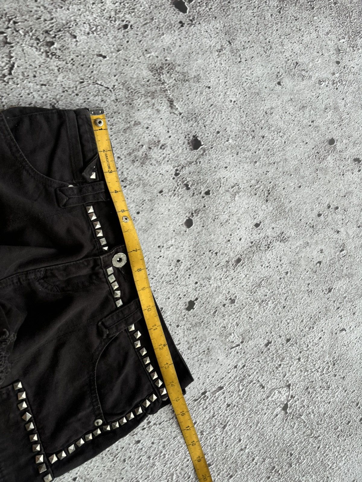 Hysteric Glamour Y2k Murua Studded Black Ifsix Punk Style Short Size 29" - 9 Thumbnail