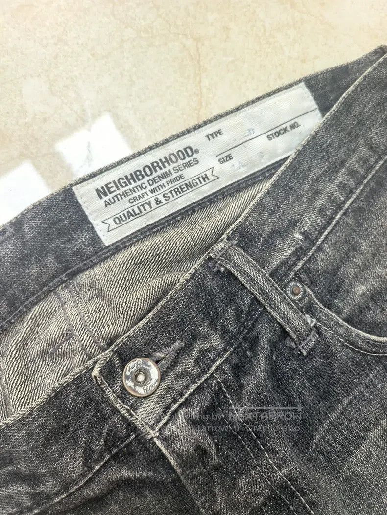 Neighborhood Neighborhood size L Black Washed Destroyed Denim Jeans Size US 27 - 4 Thumbnail
