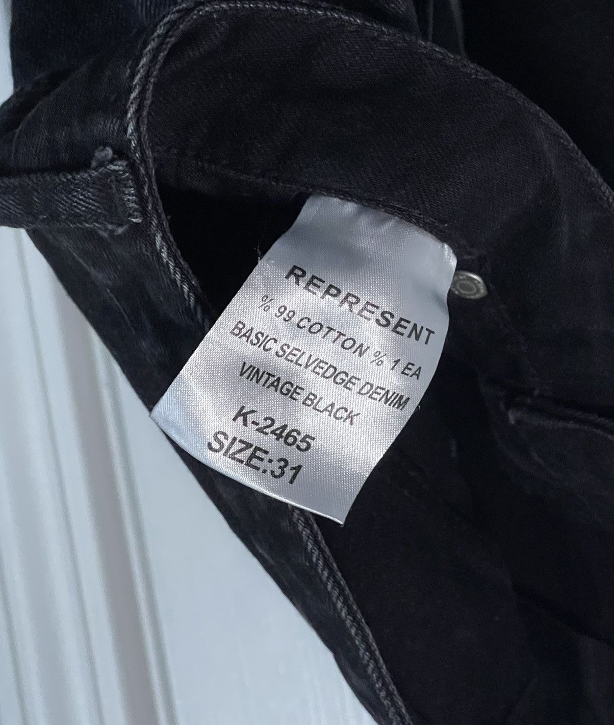Represent Clo. Represent black denim with ankles zip. Size US 31 - 8 Thumbnail