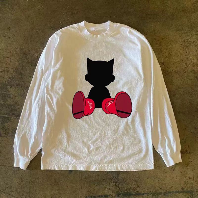 Vintage White casual retro Astro Boy print long-sleeved t-shirt Size US M / EU 48-50 / 2 - 1 Thumbnail