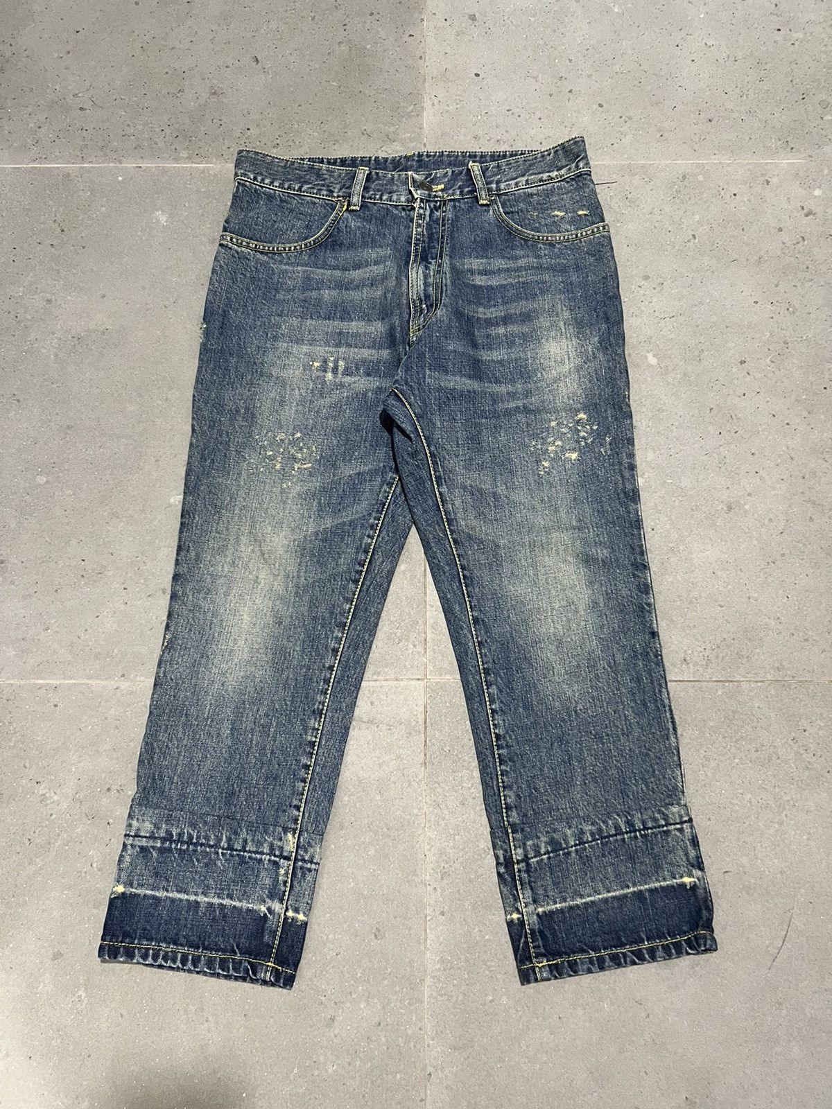 image of Maison Margiela Artisanal Denim Reconstructed in Blue, Men's (Size 31)