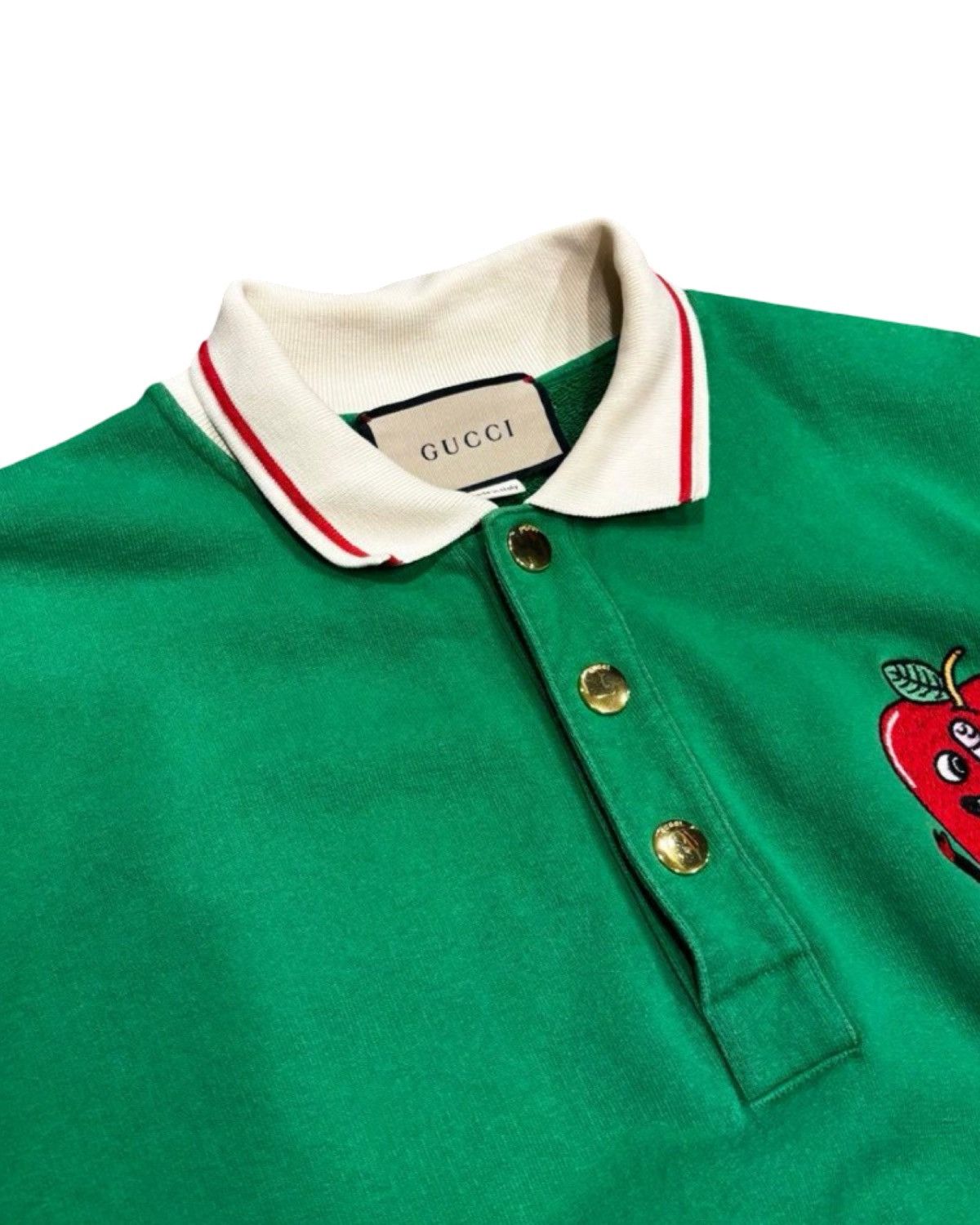 Gucci Apple Embroidery Logo Polo T-Shirt Size US M / EU 48-50 / 2 - 3 Thumbnail