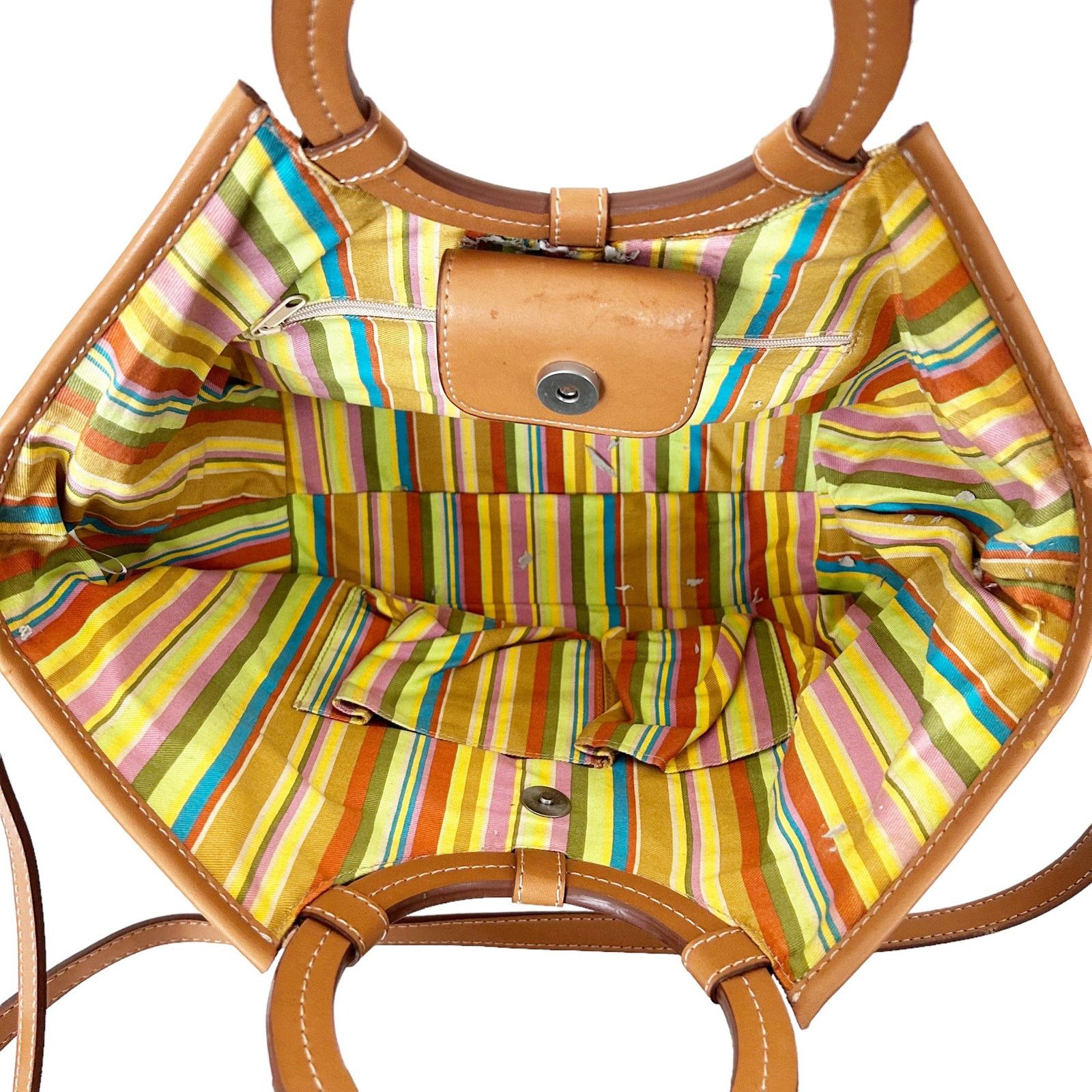 Fossil Fossil Tan Boho Straw Crossbody Bag Circle Handle Size ONE SIZE - 3 Thumbnail