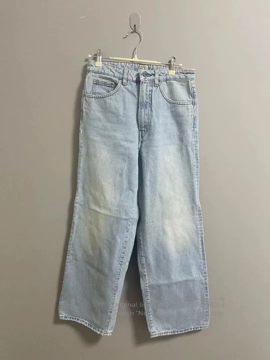Toteme Toteme Flair Light Blue Denim Wide-Leg Pants. Size 33" - 1 Thumbnail