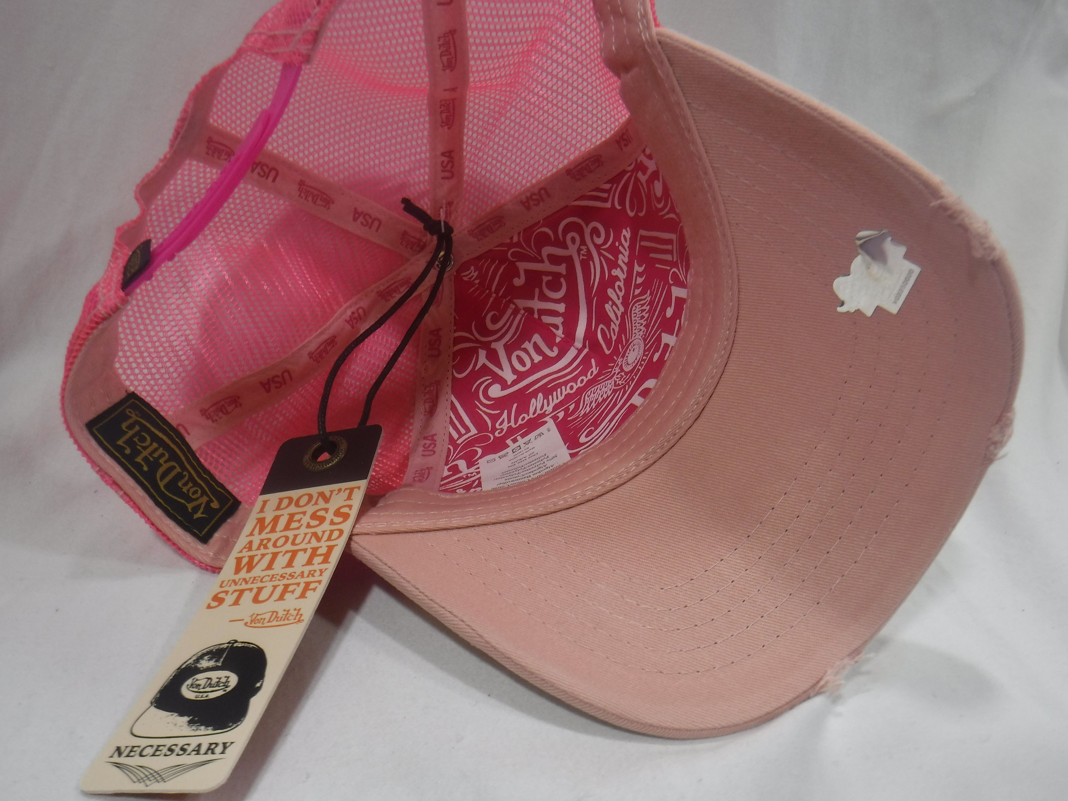 Von Dutch Von Dutch Distressed Dirty Pink (VH49) Size ONE SIZE - 3 Thumbnail