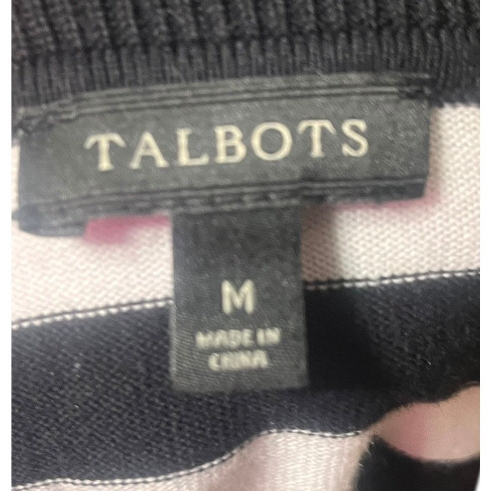 Other Talbots Black and White Striped Beaded Cardigan Sz Medium Size M / US 6-8 / IT 42-44 - 5 Thumbnail