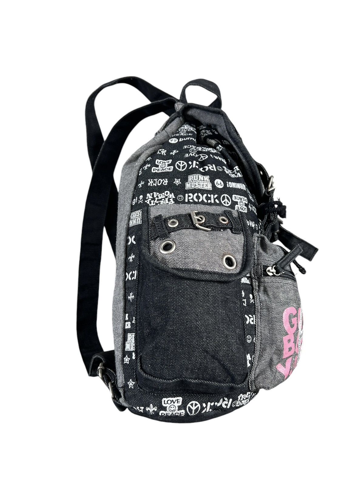 Japanese Brand Love & Peace 🇯🇵 Bondage Punk Tanker Backpack Size ONE SIZE - 6 Thumbnail