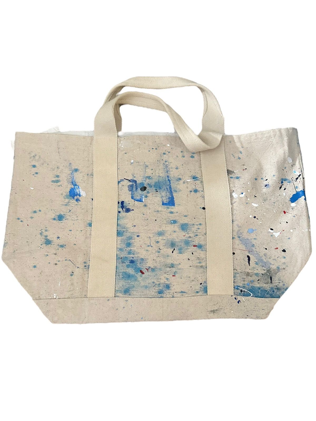 Greg Lauren Paint Splattered Beige Tote Size ONE SIZE - 3 Thumbnail