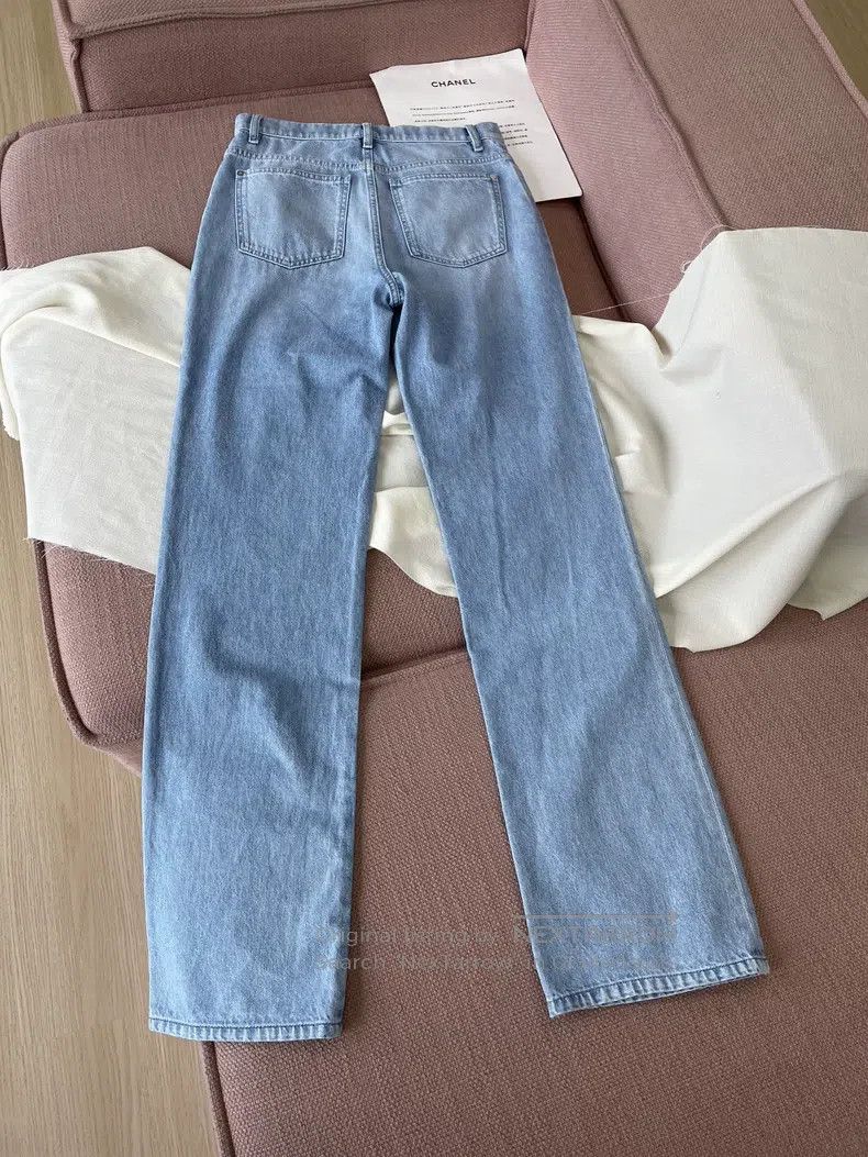 Chanel Chanel Blue camellia hollow jeans Size 24" / US 00 / IT 34 - 2 Thumbnail