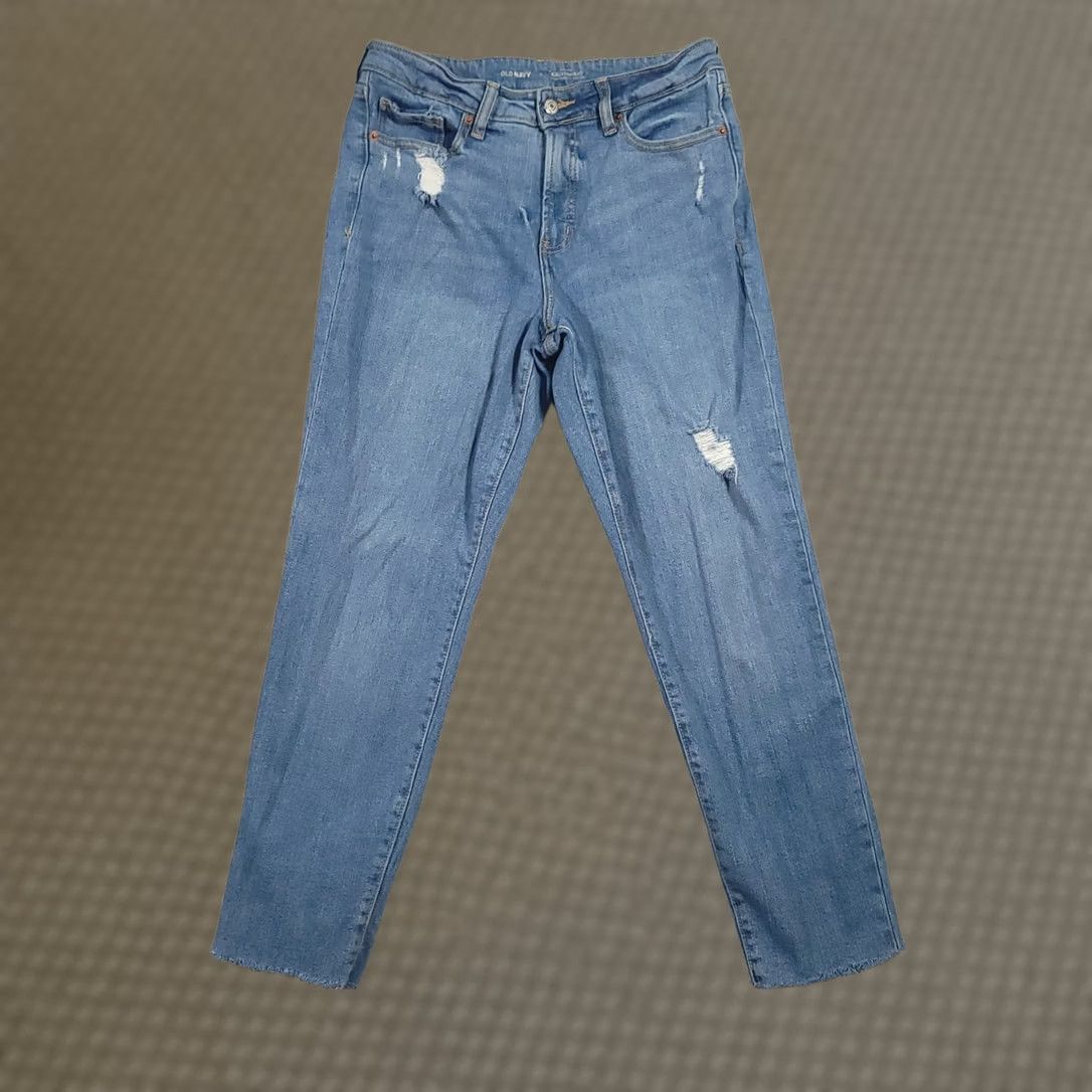 Old Navy Old Navy Women O.G. Straight Blue Secret Smooth Pockets High-Rise Jeans Size 6 Size 28" / US 6 / IT 42 - 1 Thumbnail