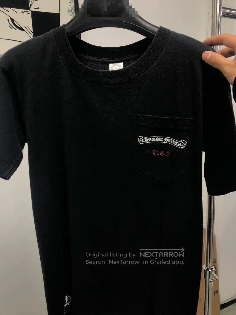 Chrome Hearts CHROME HEARTS Size S Black American flag short sleeve Size US S / EU 44-46 / 1 - 1 Thumbnail