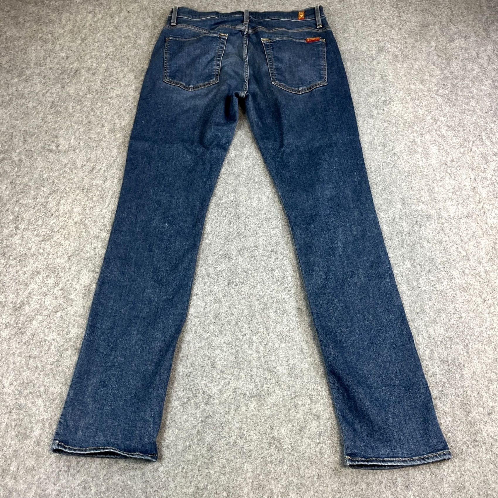 7 For All Mankind 7 For All Mankind Mens Jeans Slim Tapered 32 Dark Wash Blue Luxe Sport Denim 5-Pocket Size US 32 / EU 48 - 2 Thumbnail