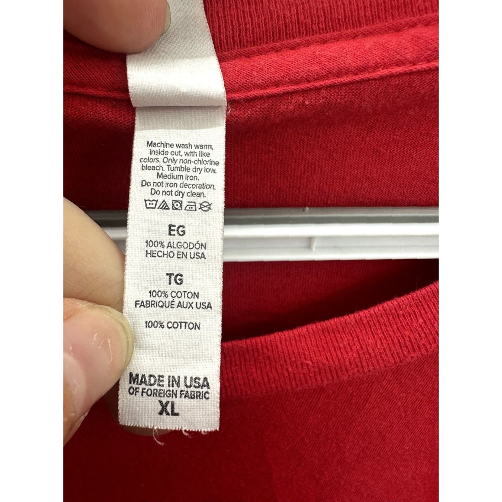 J Brand Canvas Brand T-Shirt XL Men Short Sleeve Red Graphic Countries Shirt Size US XL / EU 56 / 4 - 5 Thumbnail