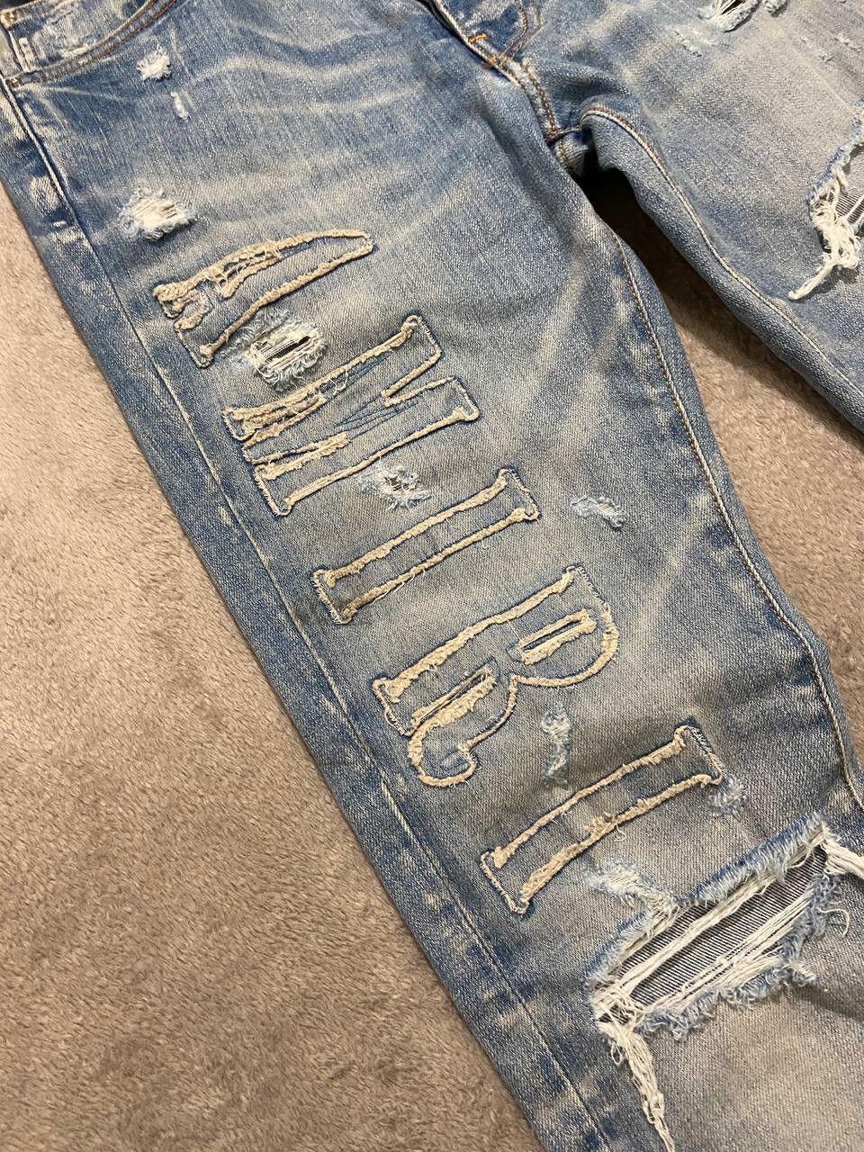 Amiri Amiri Denim Logo Applique Jeans Size US 30 / EU 46 - 5 Thumbnail